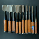 #M139  Mixed set for beginner Bench chisels set by unknown smith バラ鑿合わせ 初心者におすすめ 追入組鑿