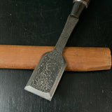 Tasai Mokume Special Hiramachi type Bench chisels with rose wood handle   田斎作 木目 平待鑿 四つ裏 紫檀柄 36mm