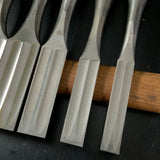 Sukemaru 4th High-Speed Steel  Shorter Timber Chisels set by Usui Yoshio 四代助丸 碓氷淑郎 ハイスダメ切鑿 7本組 Damekiri Tatakinomi