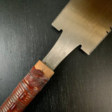 #141  Nagakatsu Double Edge Saw Eddy Type Handles set by Kurashige For Hard Wood 長勝鋸 渦巻き柄 両刃鋸 225mm