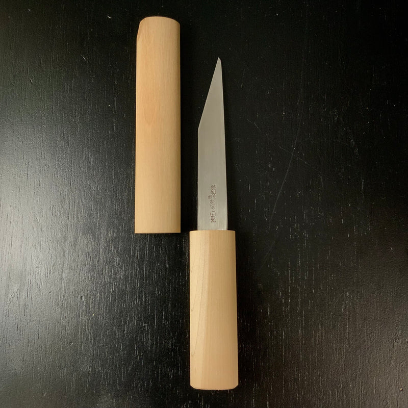 Baishinshi Kunimitsu Kuri Kokatana kiridashi type 梅心子圀光 繰り小刀 切出型 鞘付 18mm