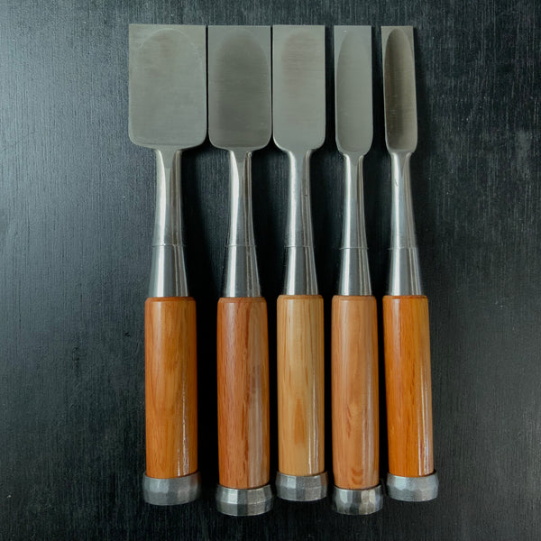 #2 High-Speed Steel Bench chisels Timber chisels set ハイス 追入組鑿 Oirenomi 5本組