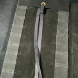 Daido Bench chisels Leather Cloth Bag  大道 ヌバック追入鑿巻  本革黒 紐付き 3ヶ袖付