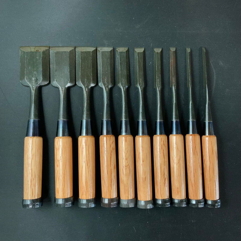 Yoshihiro Bench chisels set chisels with white steel 義廣 追入組鑿 Oirenomi ...