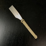 Japanese razor by Shigeru Tomida  hammered mark striped pattern 富田滋作 日本剃刀 槌目 藤巻柄 50mm