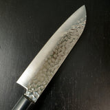 Houei INOX Chef knife Gyuto brown plywood with rounded edges   /  豊榮 INOX 鎚目 茶合板丸柄 三徳 170mm