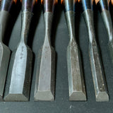 #M150  Mixed set for beginner Bench chisels set by unknown smith バラ鑿合わせ 初心者におすすめ 追入組鑿作者不明
