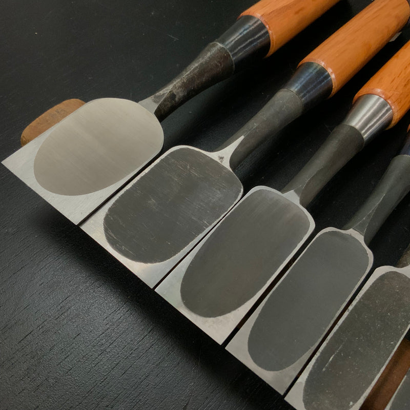 #M175 Mixed Bench chisels set by unknown バラ鑿合わせ 追入れ組鑿 10本組 作者不明