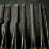 #M161  Mixed set for beginner Bench chisels set by unknown smith バラ鑿合わせ 初心者におすすめ 追入組鑿作者不明