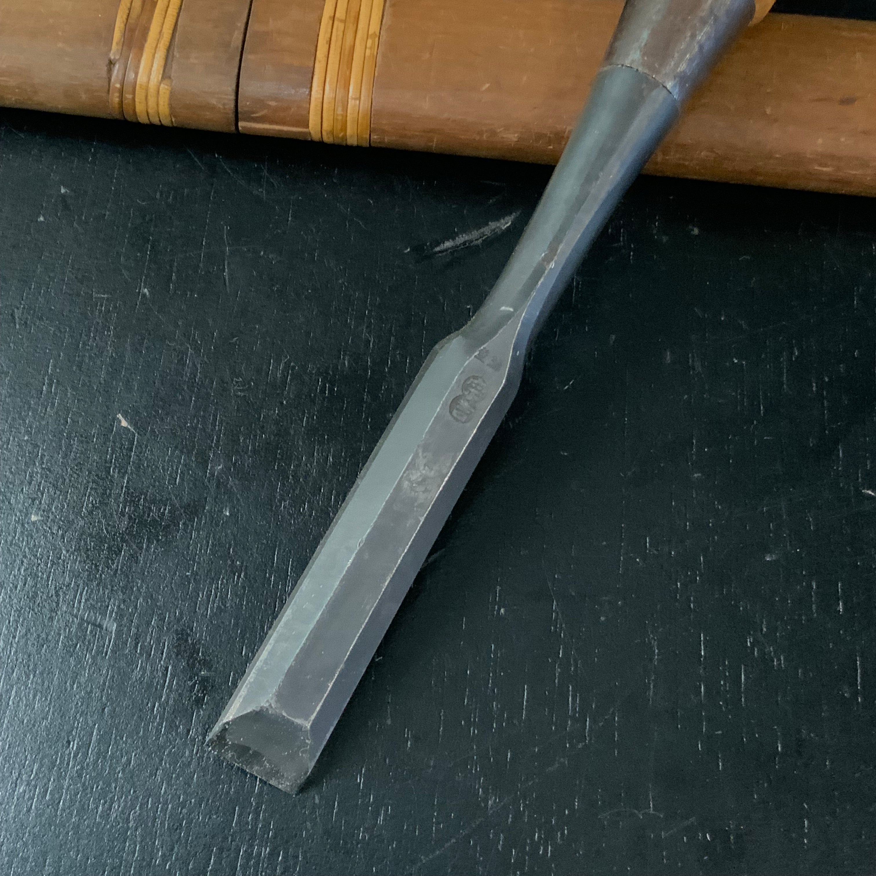 Muneyoshi shorter Timber chisels with white steel by Kiyohisa 宗吉 清久作 白紙鋼 半叩き鑿  Tatakinomi 15mm