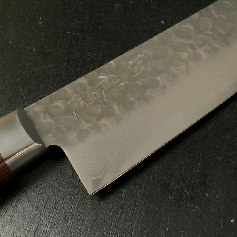 Kouetsu Damascus Finish Santoku Kitchen Knife V10  侊悦 三徳包丁 ダマスカス槌目 170mm