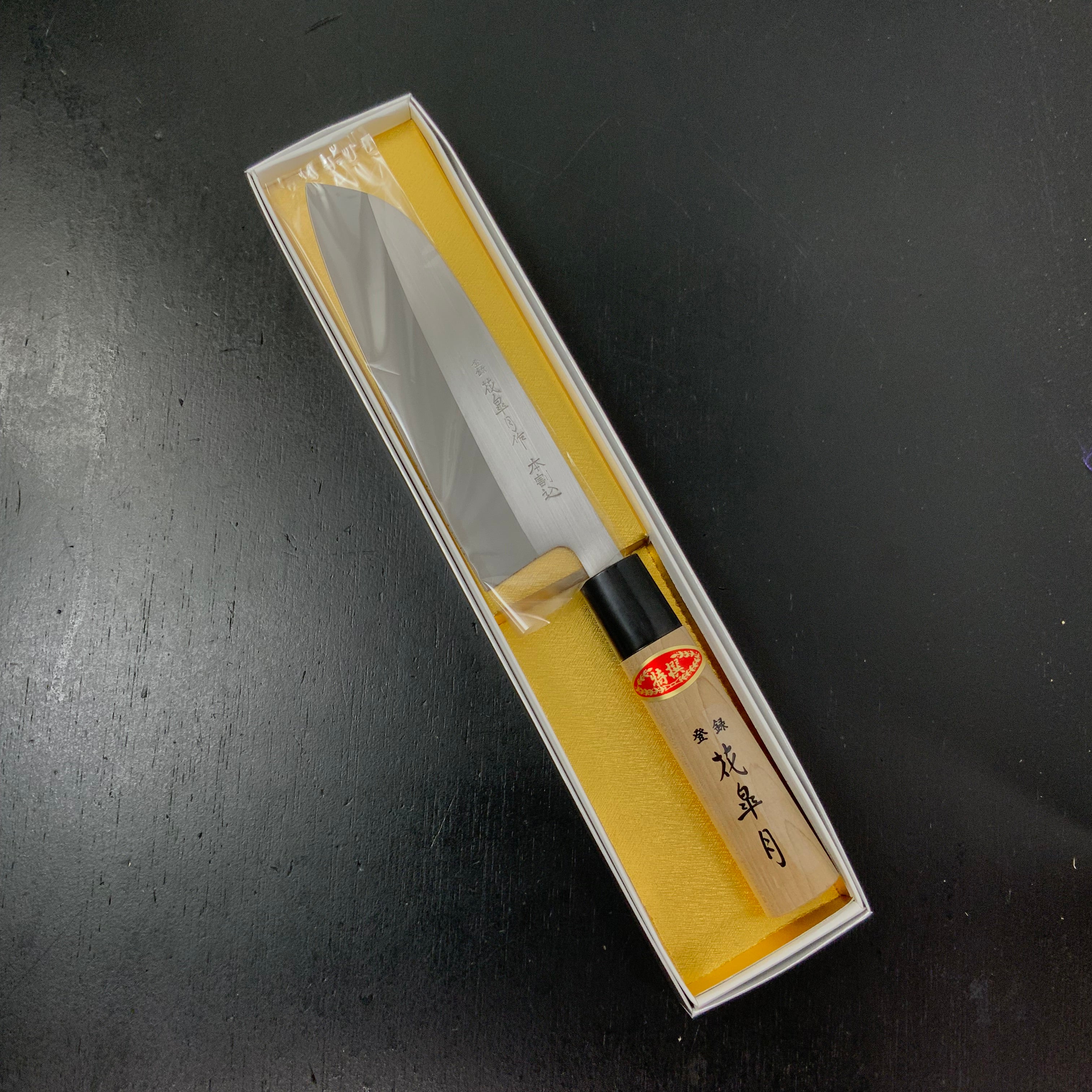 Hanasatsuki Santoku Knife White Steel intercalation 165mm 花皐月