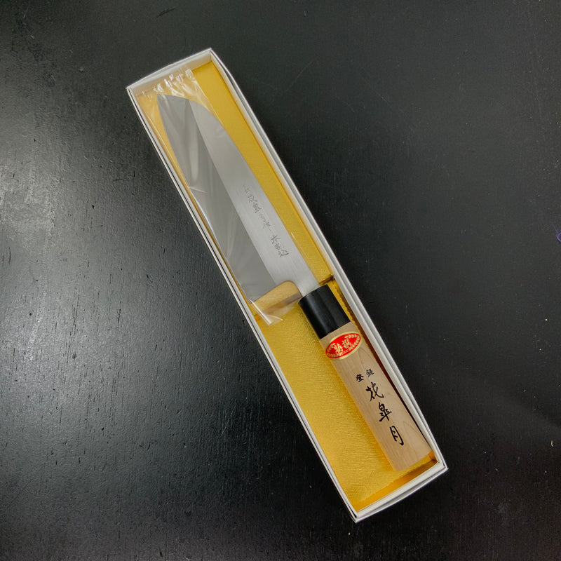 Hanasatsuki Santoku Knife White Steel intercalation 165mm    花皐月 三徳包丁 165mm 白紙網 本割込
