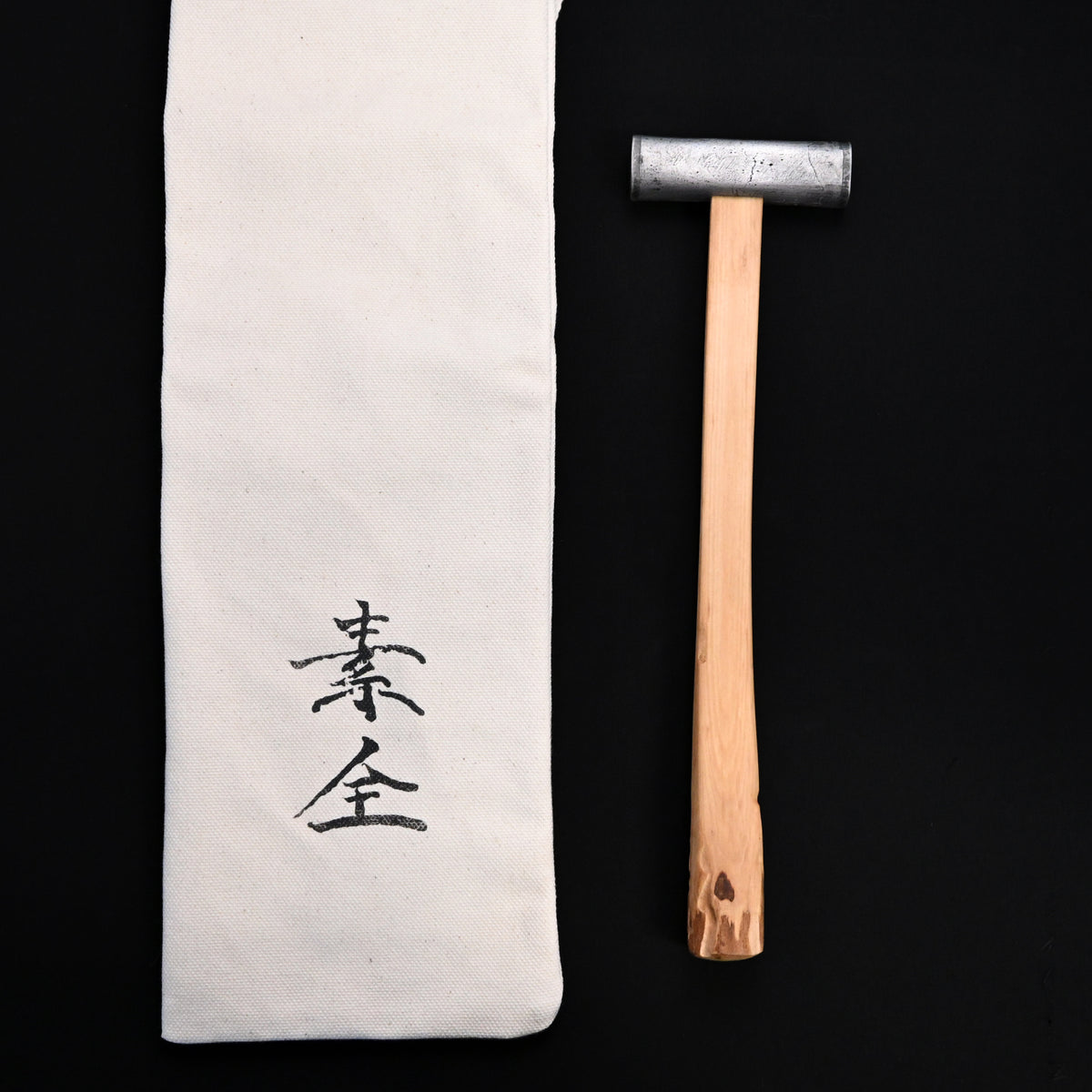 Sozen Square Hammers Damascus finish with Ushigoroshi Handle 素全 四角玄翁 ダマスカス鋼 ウシゴロシ柄入