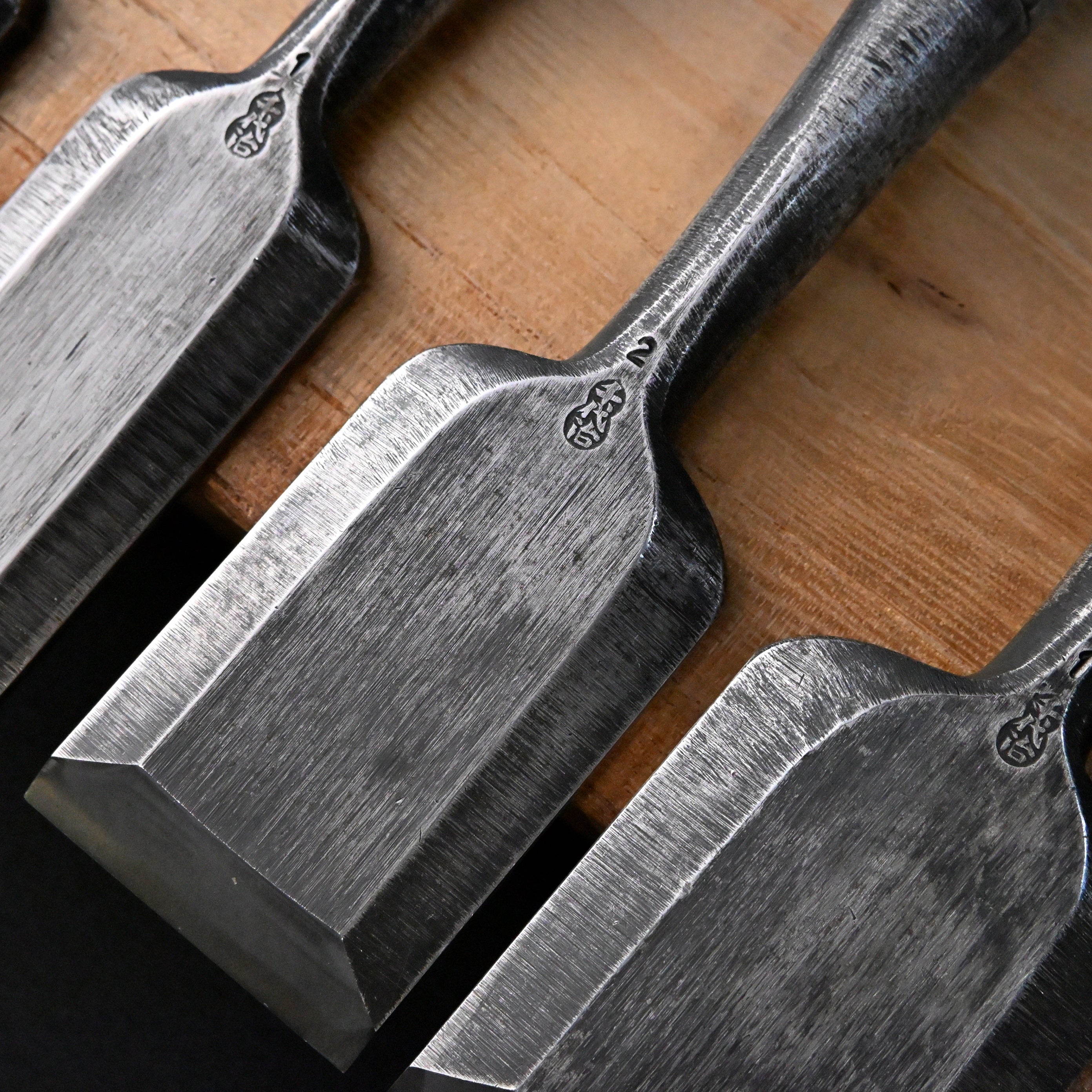 M194 Mixed set Bench chisels set for beginner by unknown smith  バラ鑿合わせ 初心者におすすめ 追入組鑿 M194