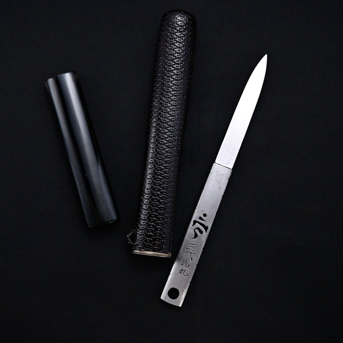 Kengata Knife Sukemaru 3rd generation  碓氷金三郎 剣型刀子「梵字 透かし」 三代目助丸作