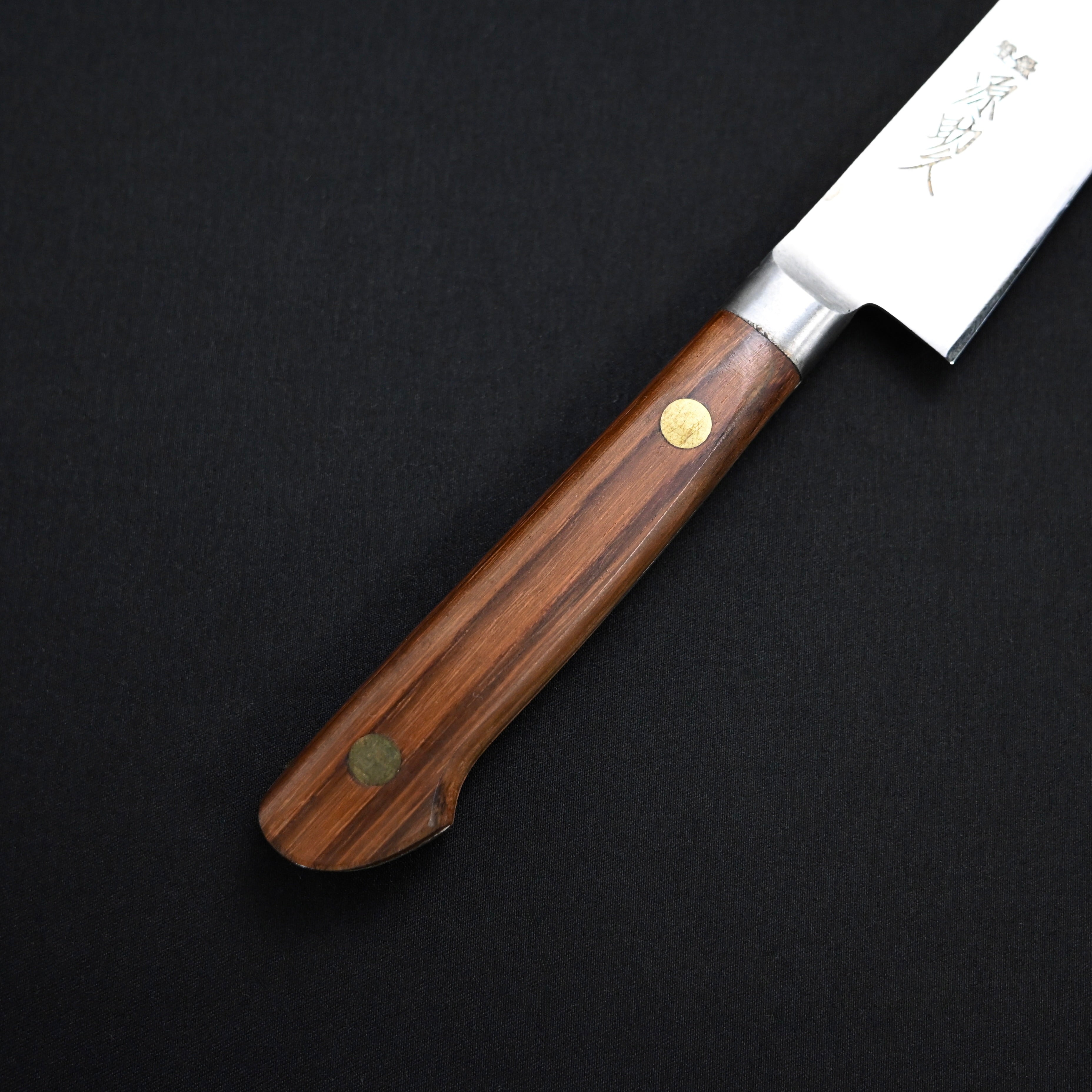 源助久 日本鋼 つば付 ペティナイフ 150mm  Minamoto Sukehisa Japanese Carbon Steel Tsubatsuki Petit Knife