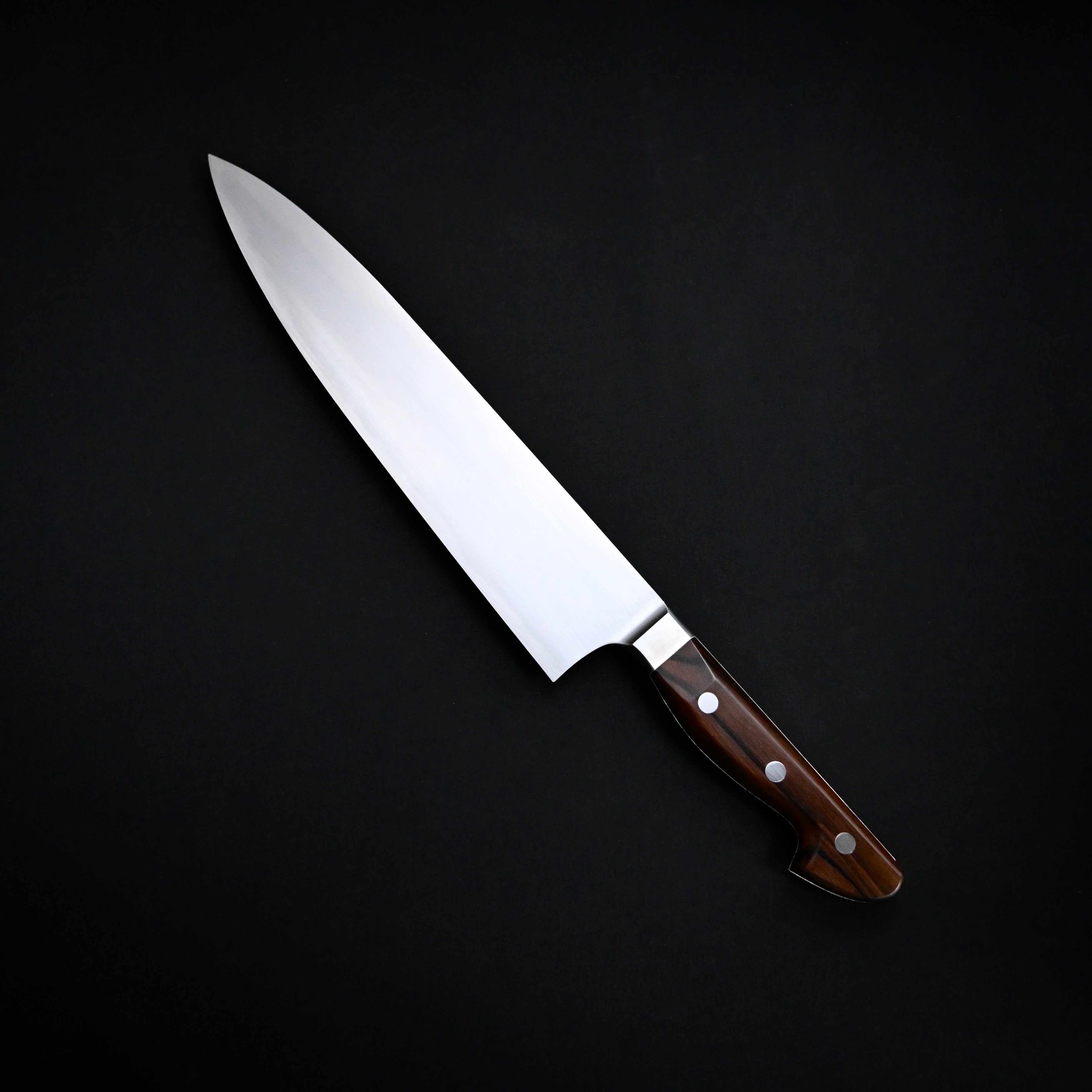 Shigefusa Kasumi Western Handle Gyuto With brim 240mm　重房作 霞 牛刀 西洋型 ツバ付 240mm