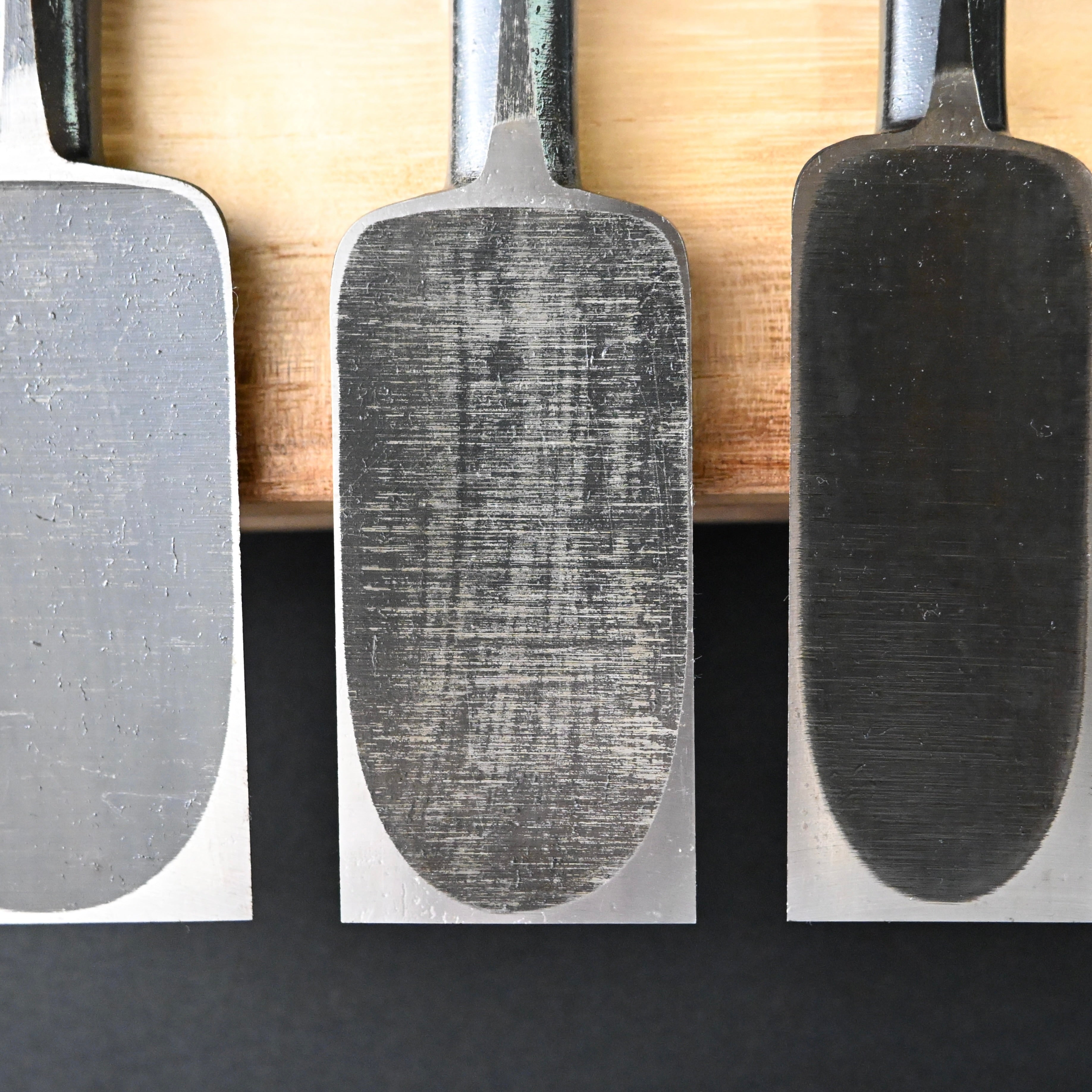 #M195 Mixed Timber chisels set by unknown  バラ鑿合わせ 叩き組鑿 5本組 作者不明