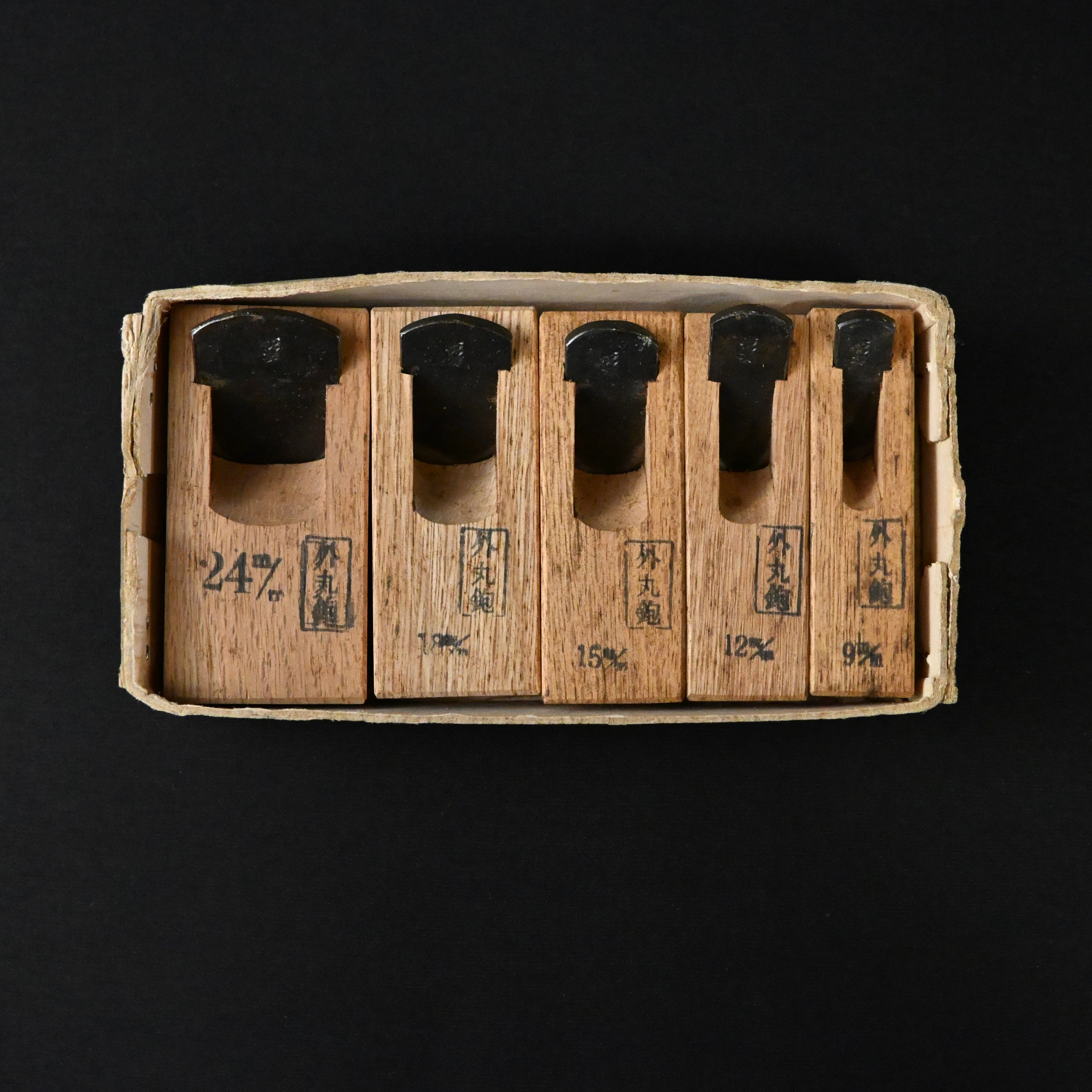 掘出し物 悦英  極豆外丸組鉋 5本組   Old stock Etsuei Small Round Plane set (Sotomaru) 5pc