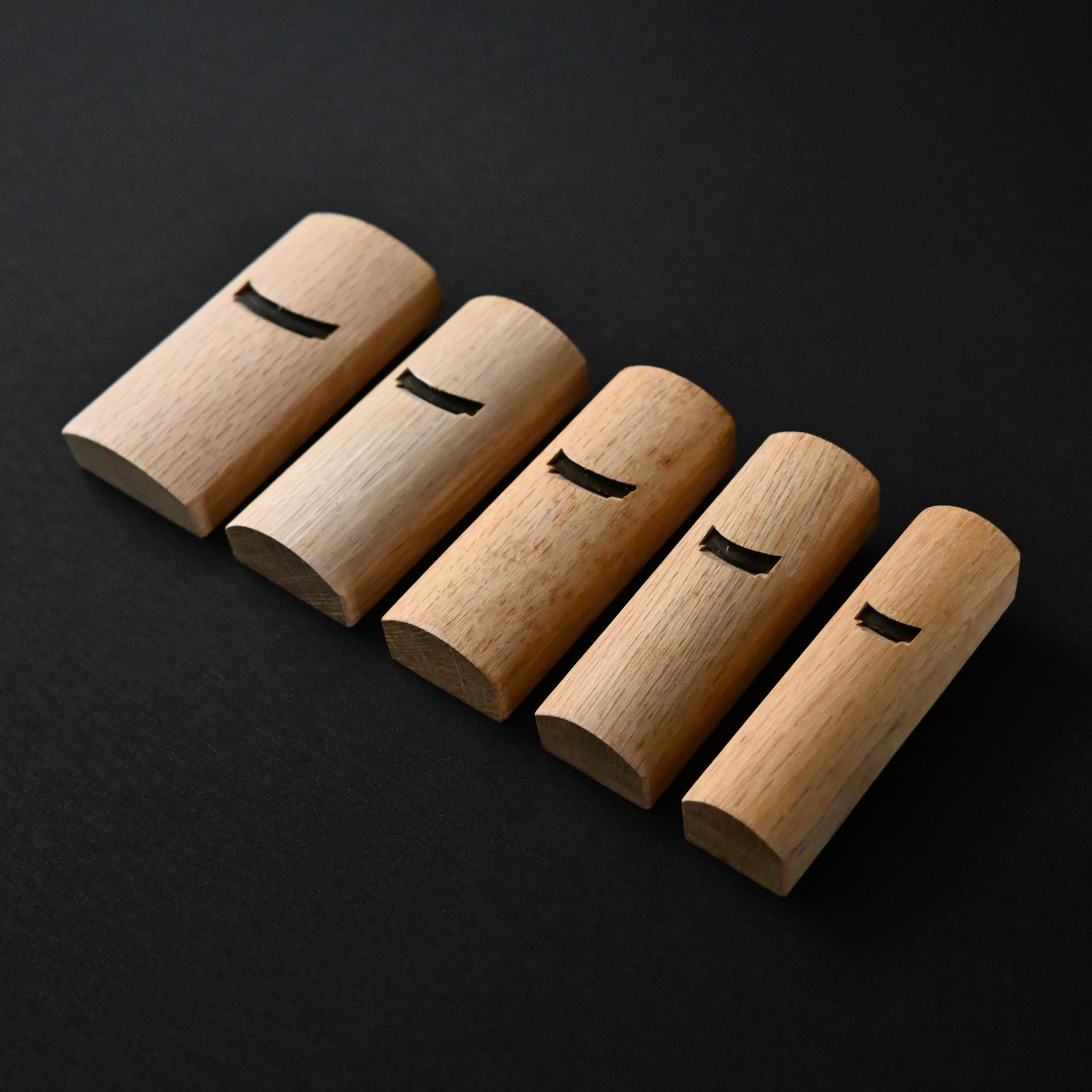 掘出し物 悦英  極豆外丸組鉋 5本組   Old stock Etsuei Small Round Plane set (Sotomaru) 5pc