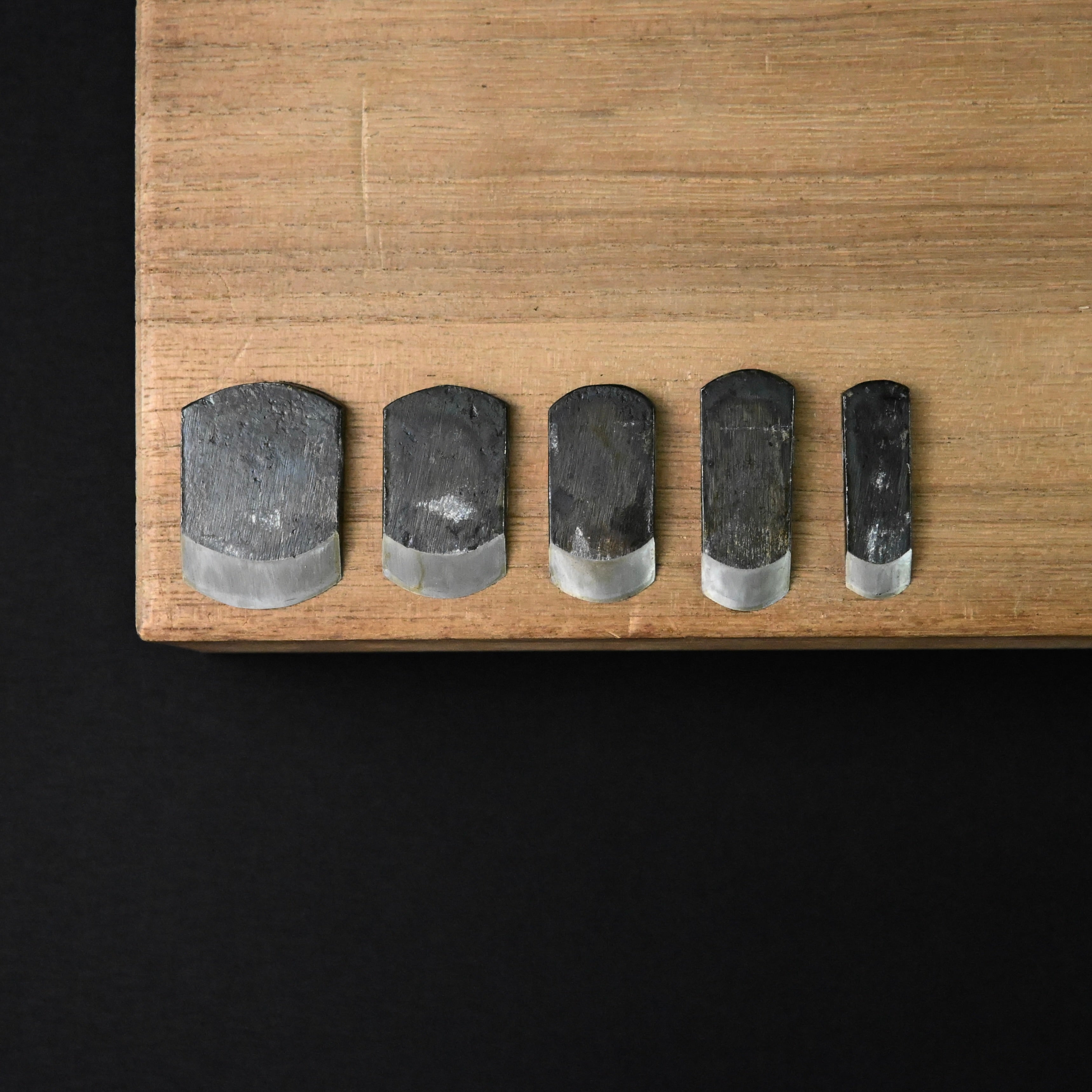 掘出し物 悦英  極豆外丸組鉋 5本組   Old stock Etsuei Small Round Plane set (Sotomaru) 5pc