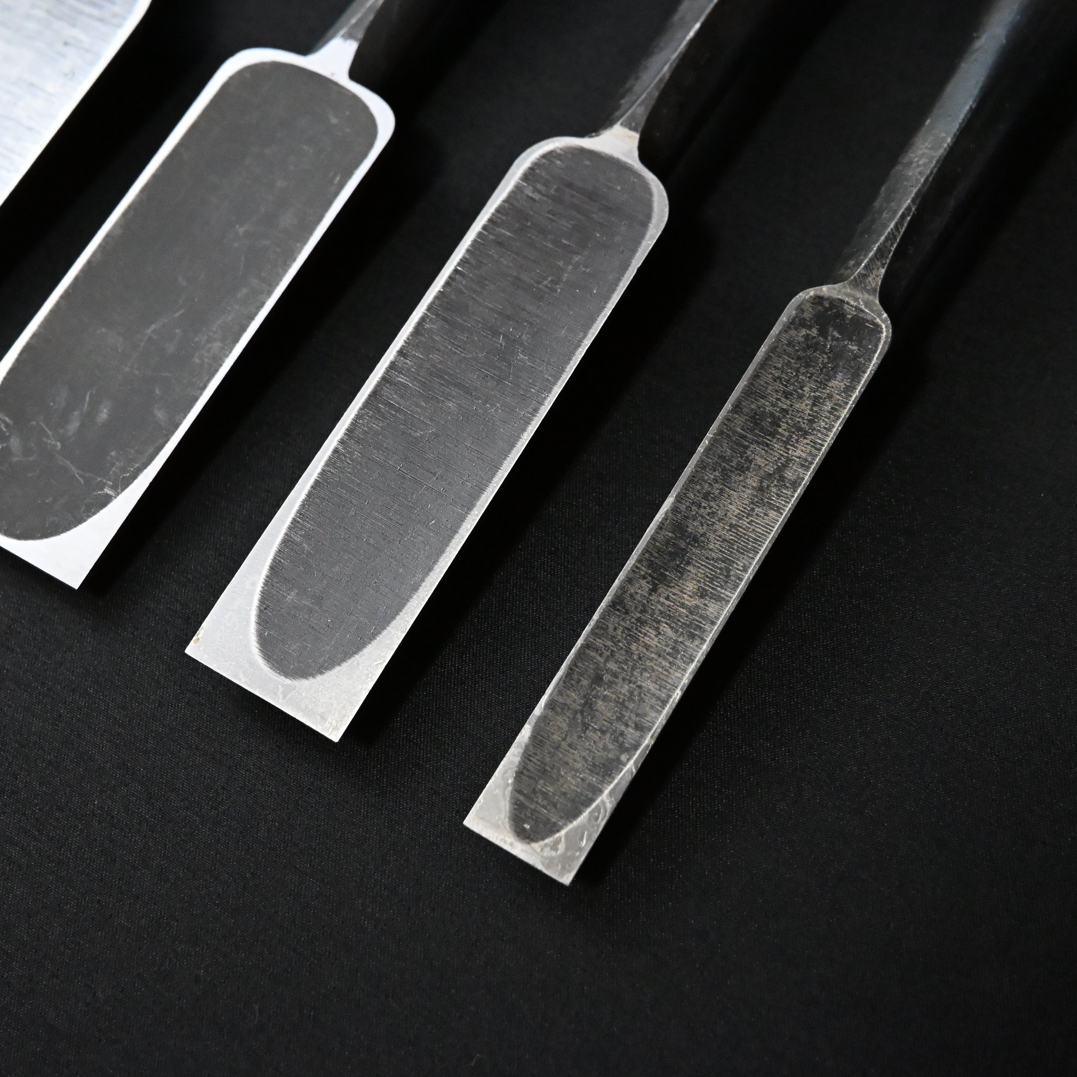 #M196 Mixed Timber chisels set by unknown  バラ鑿合わせ 叩き組鑿 5本組 作者不明