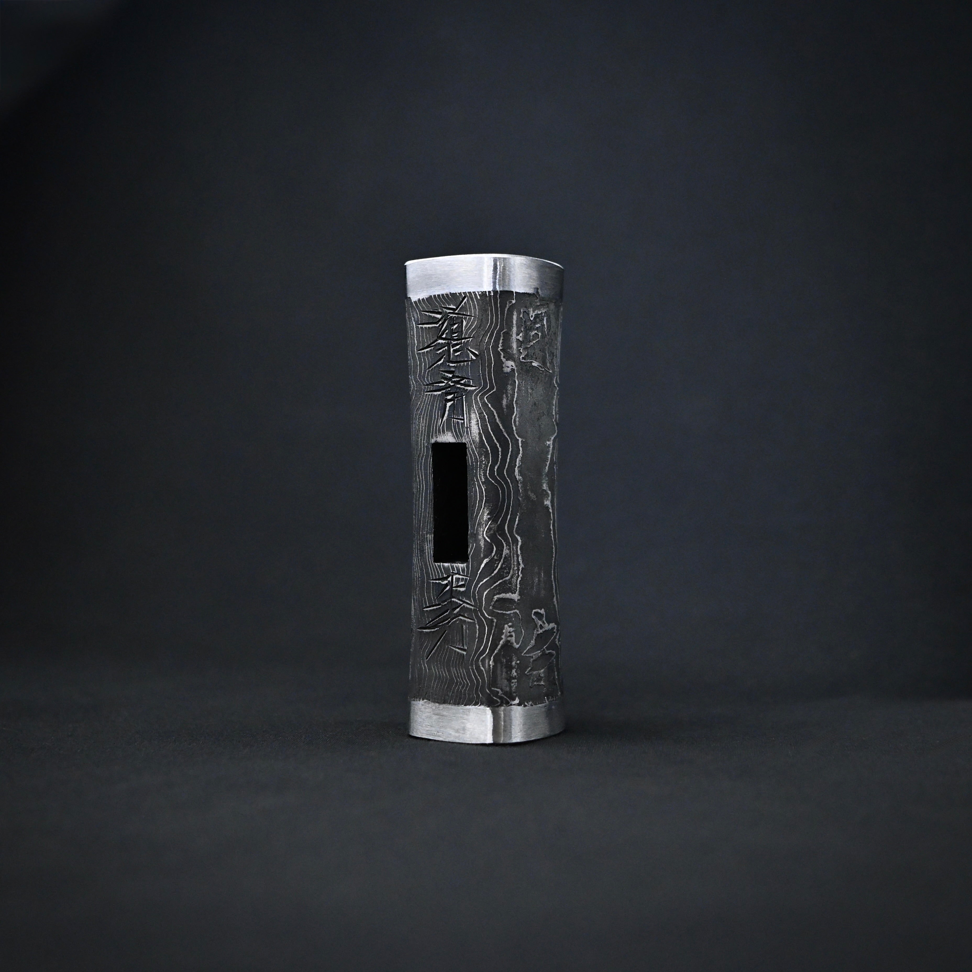 道心斎正行 鋼付四角玄翁 黒木目 120匁   Old stock Masatsura Damascus Hand made Pasting steel  Square Hammers