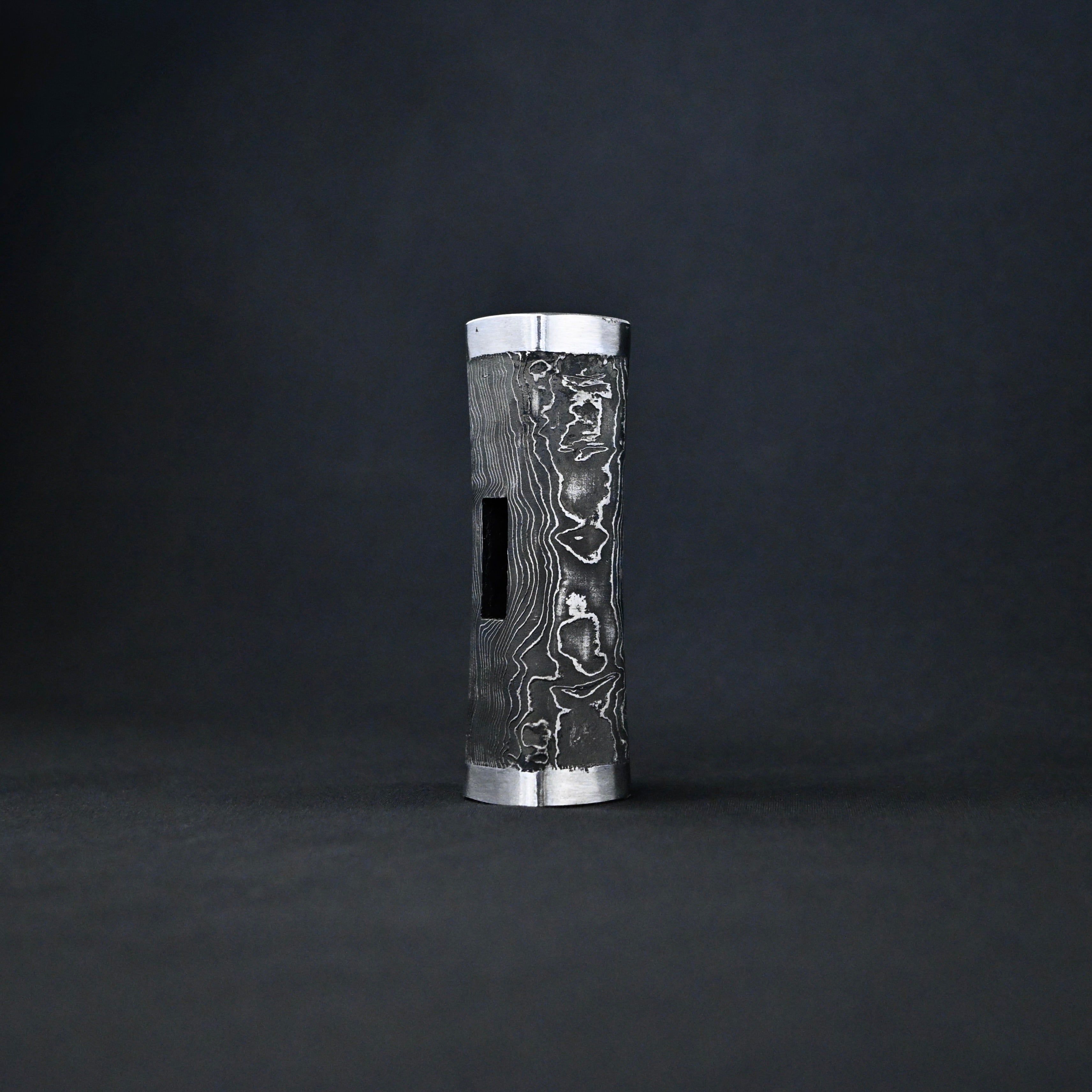 道心斎正行 鋼付四角玄翁 黒木目 120匁   Old stock Masatsura Damascus Hand made Pasting steel  Square Hammers