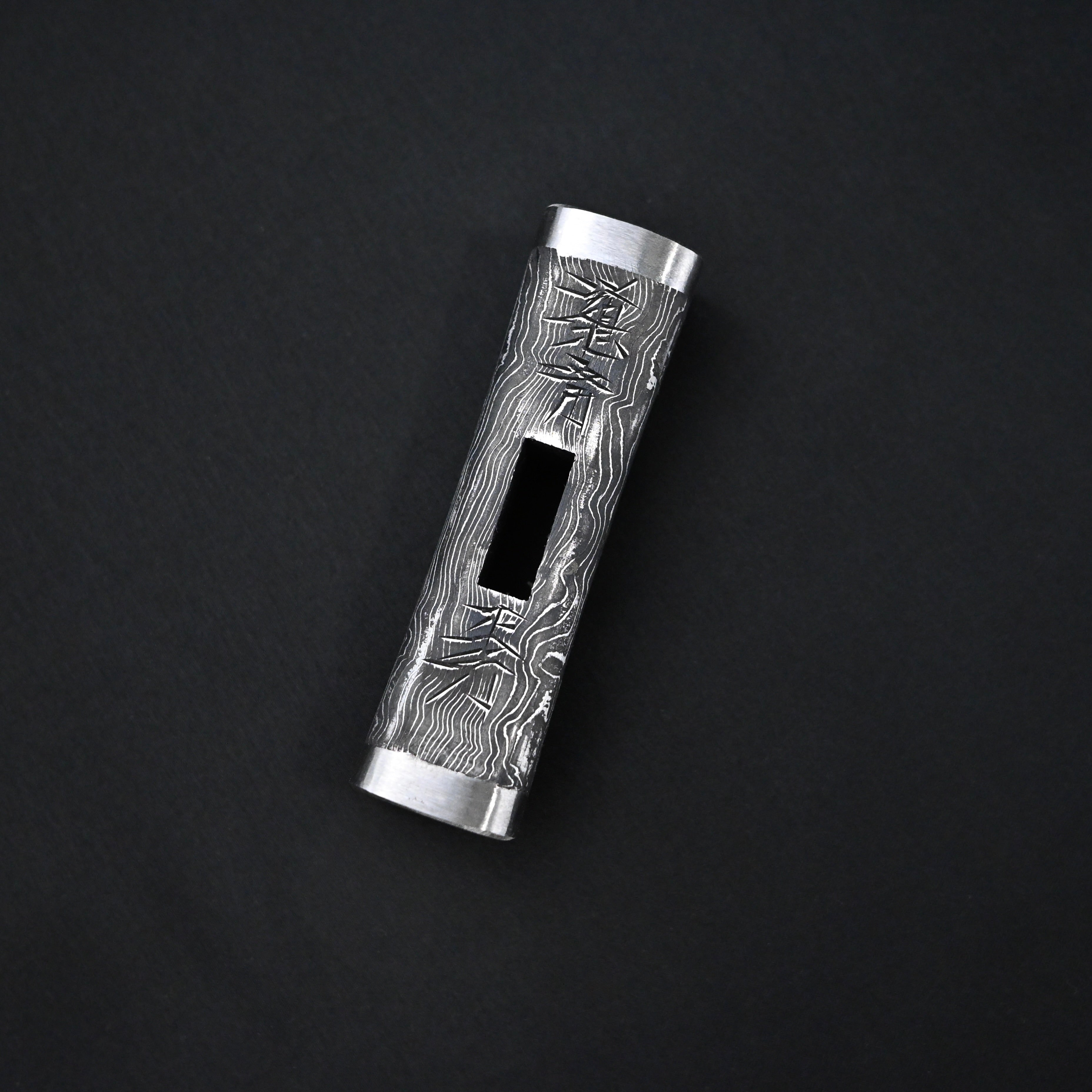 道心斎正行 鋼付四角玄翁 黒木目 120匁   Old stock Masatsura Damascus Hand made Pasting steel  Square Hammers