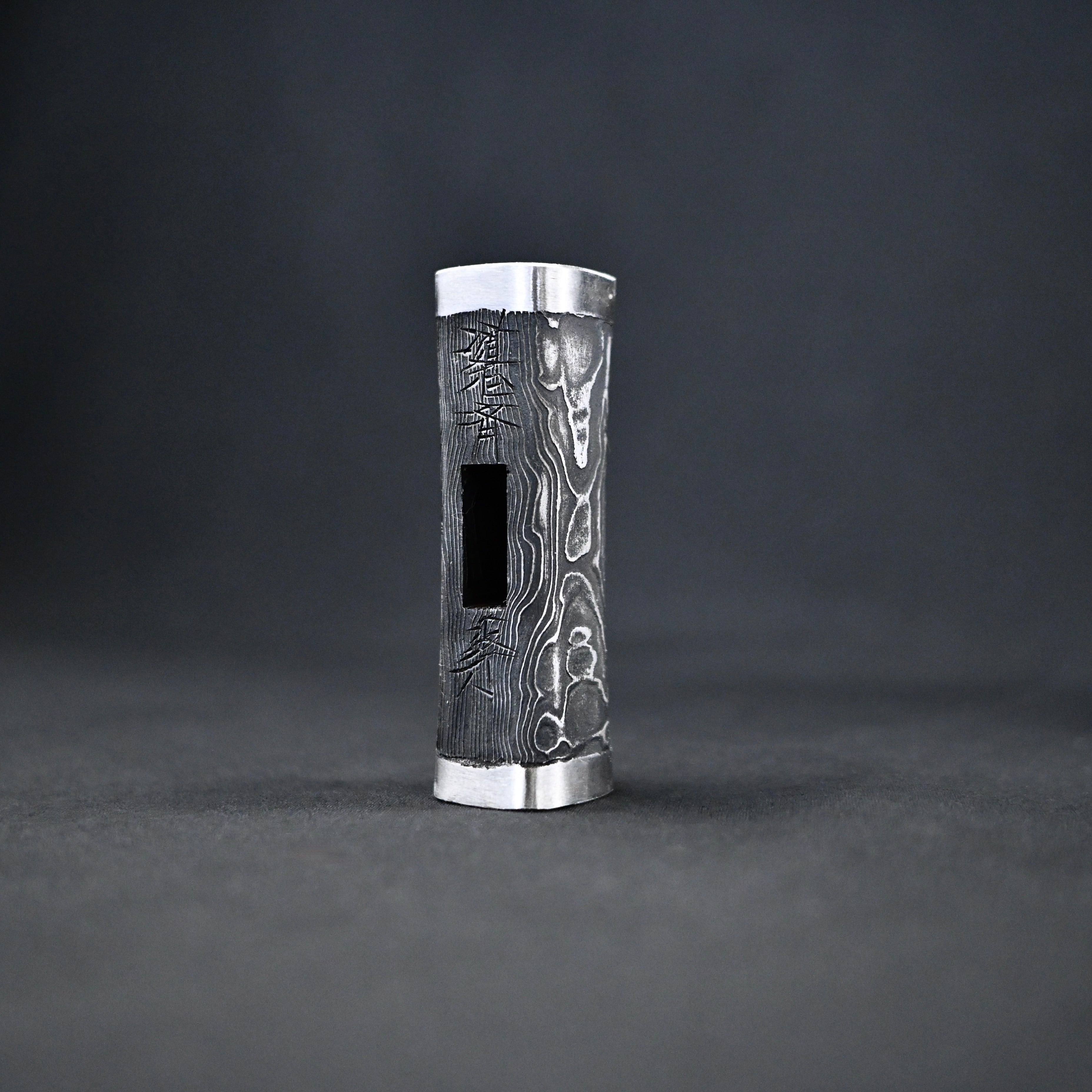 道心斎正行 鋼付四角玄翁 黒木目 80匁   Old stock Masatsura Damascus Hand made Pasting steel  Square Hammers