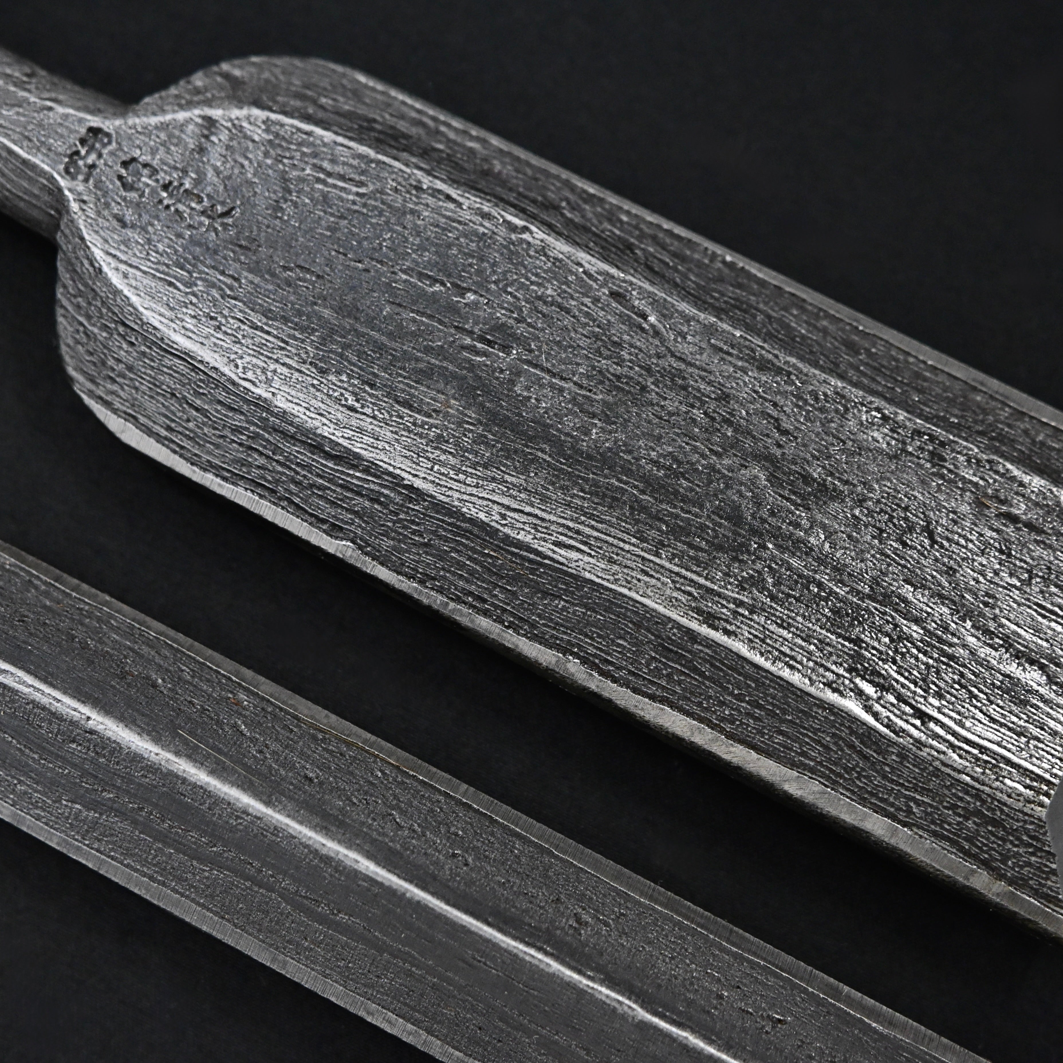 掘出し物  錦清水 木目打捻り 本突き組鑿  48,24mm    Rare Stock Nishiki Kiyomi Mokume Slick Chisels set