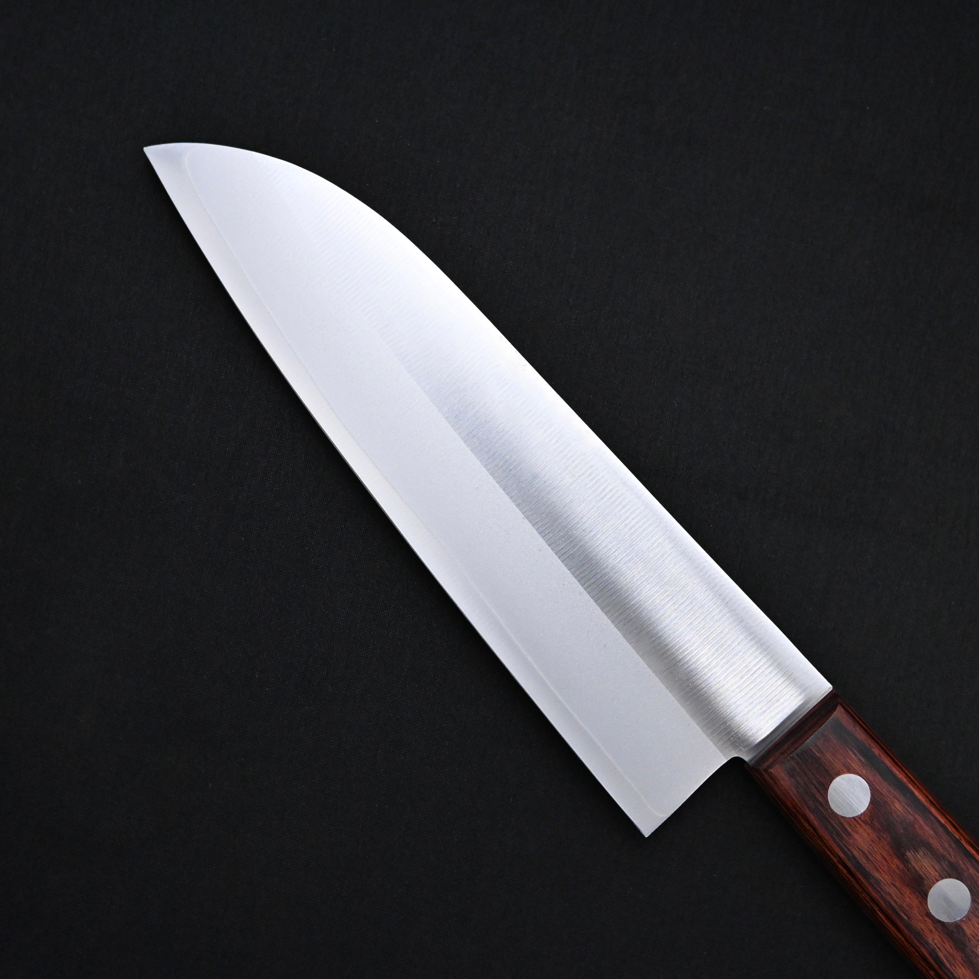 Kouetsu Mini Santoku Knife 140mm with Western Handle   侊悦  小三徳包丁 140mm マホガニー柄