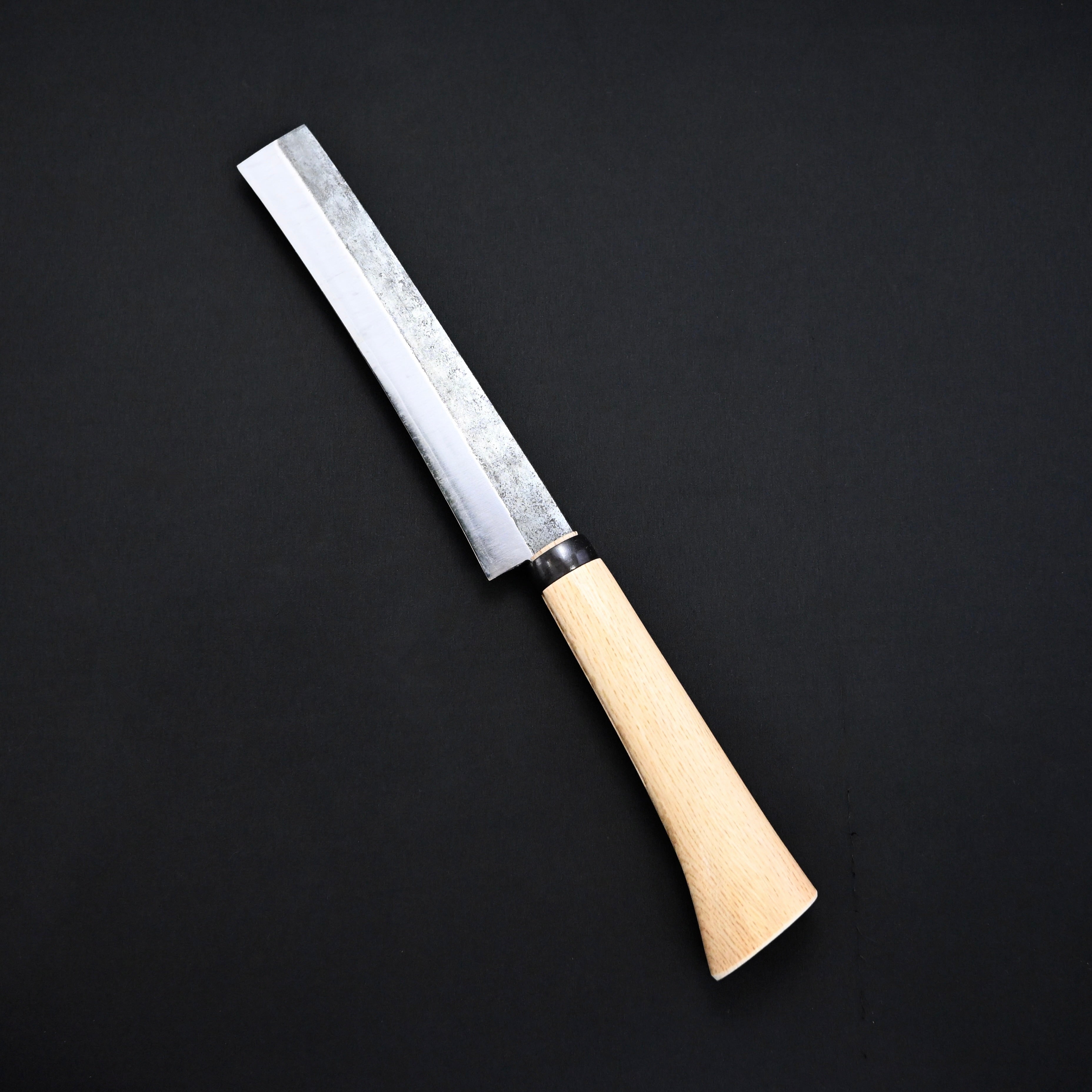 Ryuosai Bamboo Splitting Nata Curved Blade with blade guard 180mm   竜王斎（カーブ刃）竹割鉈  刃あて付