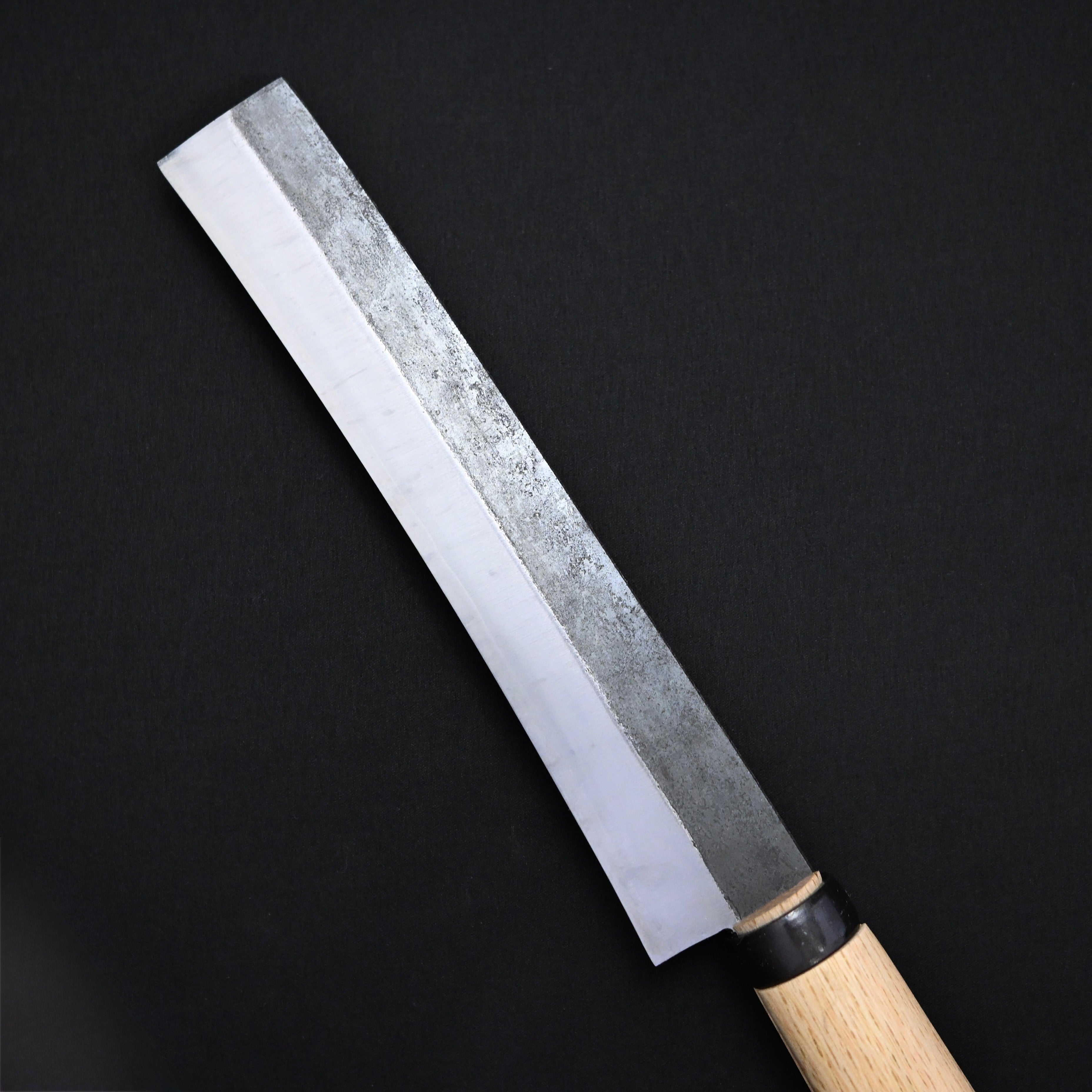 Ryuosai Bamboo Splitting Nata Curved Blade with blade guard 180mm   竜王斎（カーブ刃）竹割鉈  刃あて付