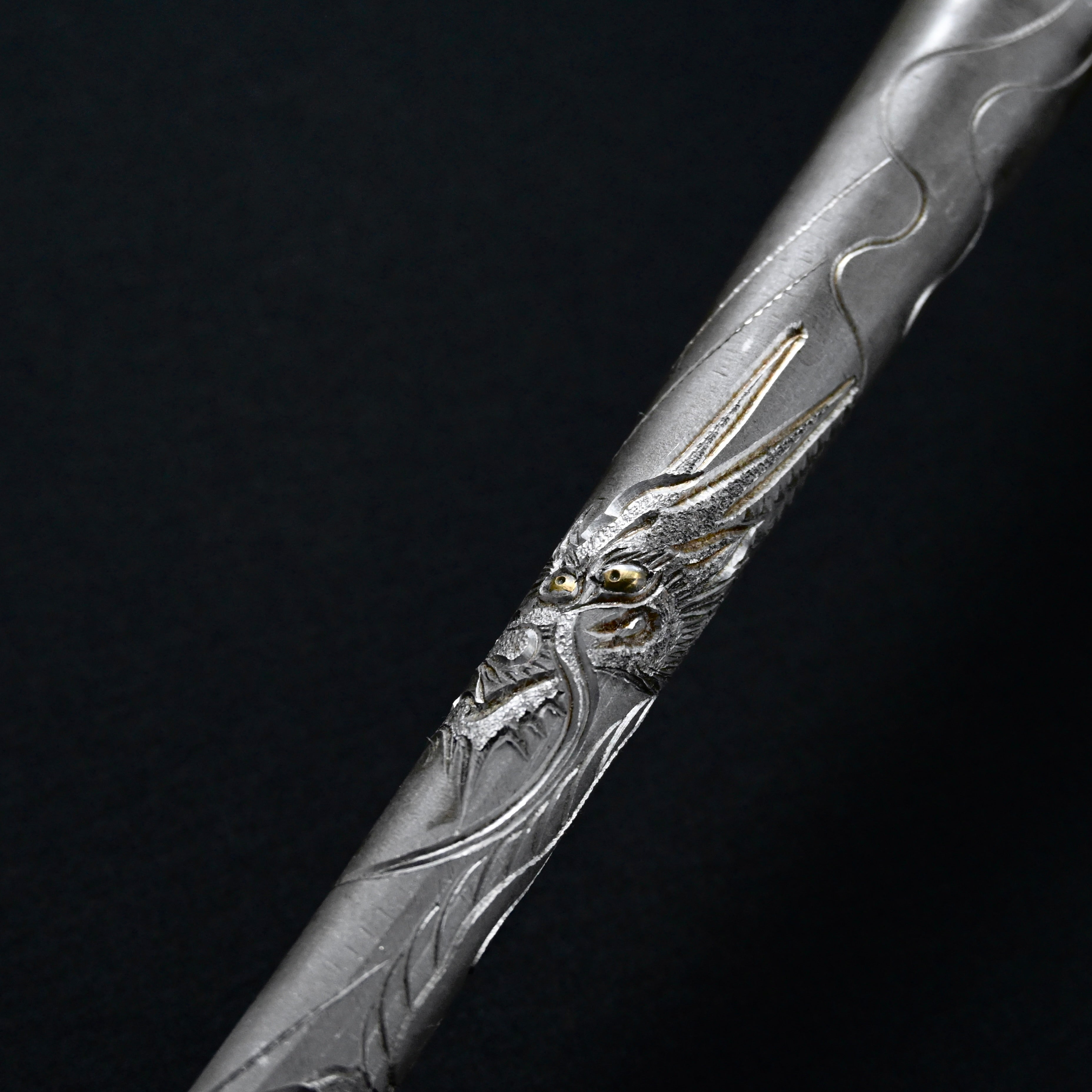 Old stock Touei Slick Chisels set with Dragon and Tiger Carving