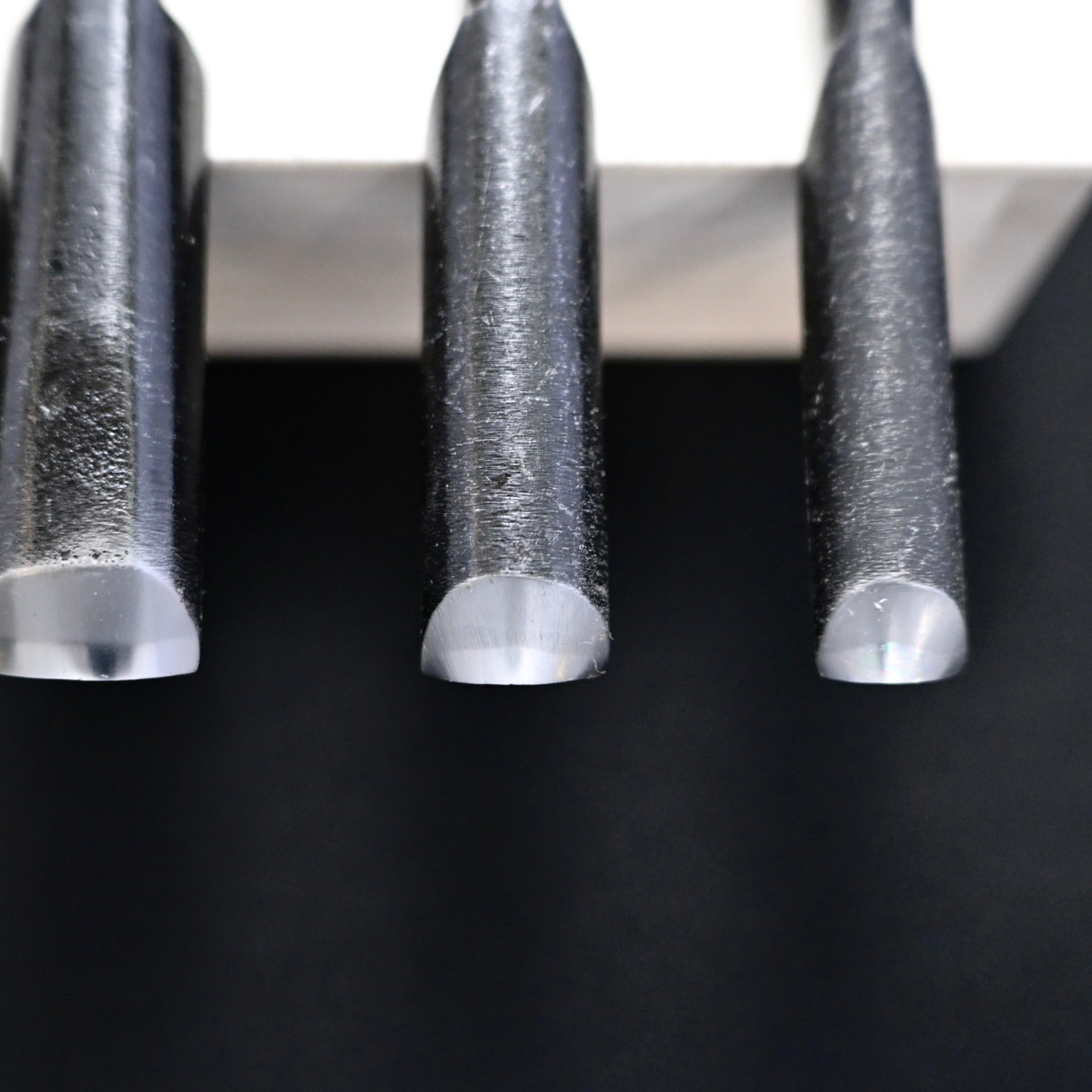 Toshikuni Uchi maru Round chisels set with white steel  利国 内丸組鑿 5本組 Uchimarunomi