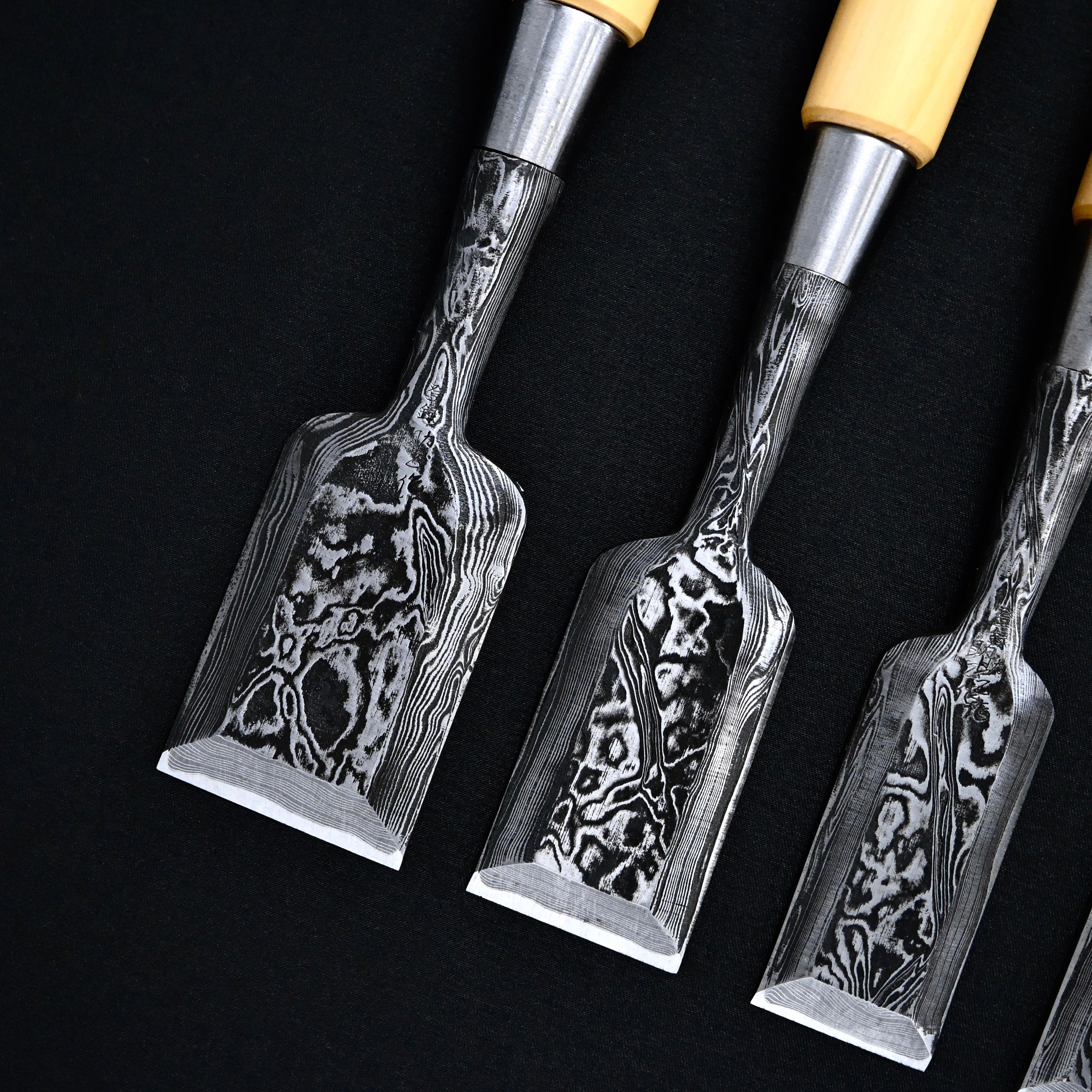 Sukemasa Suminagashi Bench chisels set with Box wood Handles 助正
