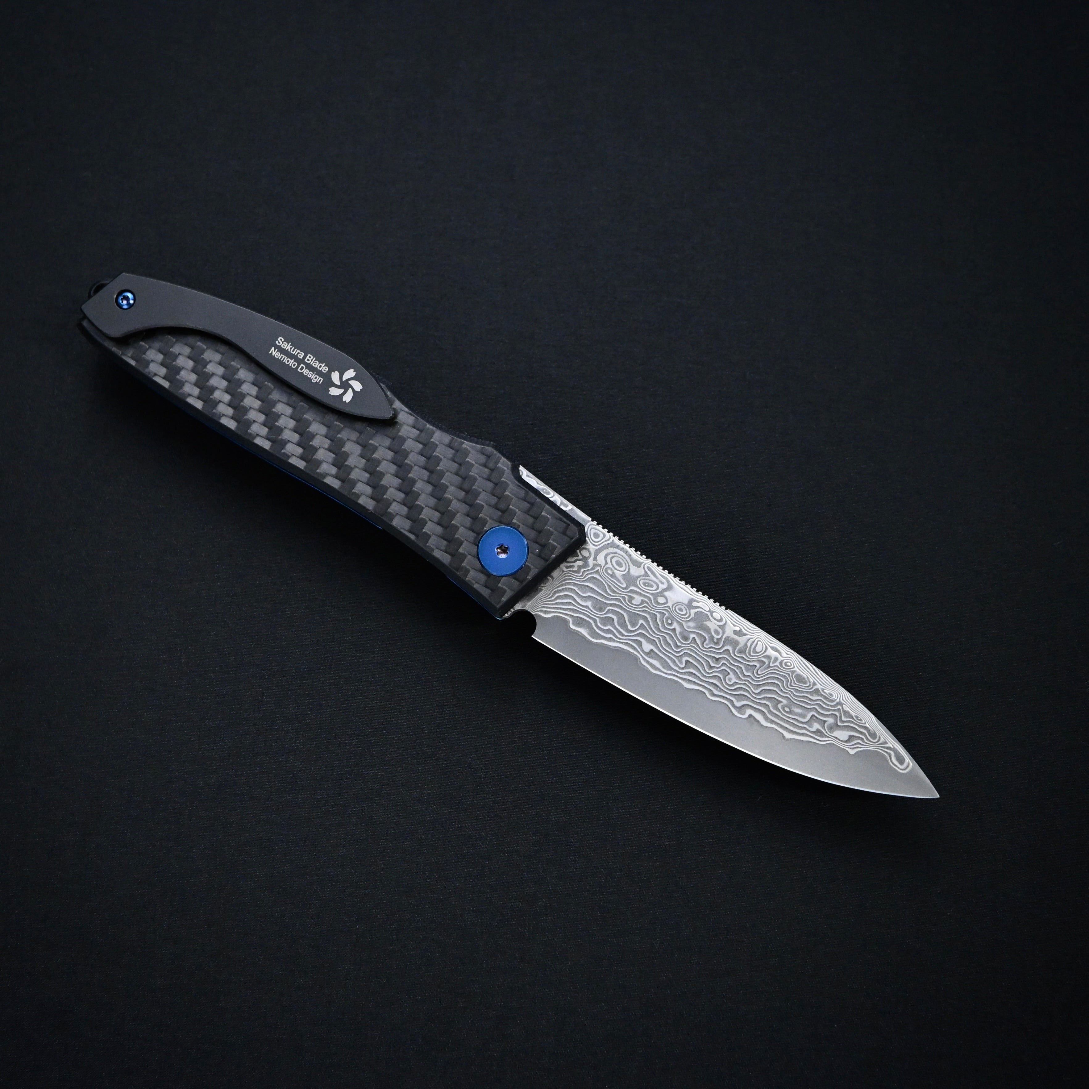 佐治武士作 ZOLDYCK ダマスカス折込ナイフ85ｍｍ   ZOLDYCK Damascus Folding Knife 85mm by Takeshi Saji