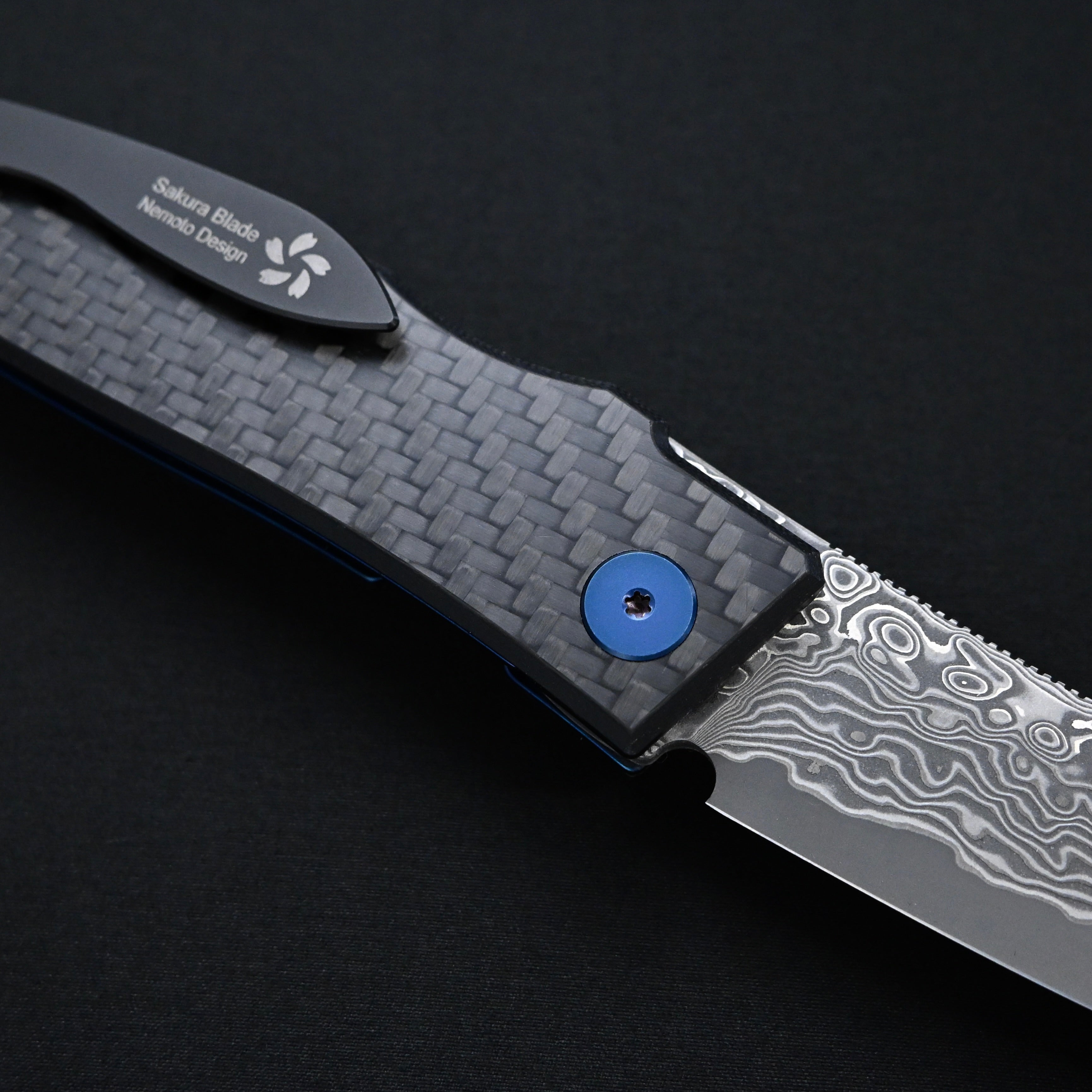 佐治武士作 ZOLDYCK ダマスカス折込ナイフ85ｍｍ   ZOLDYCK Damascus Folding Knife 85mm by Takeshi Saji