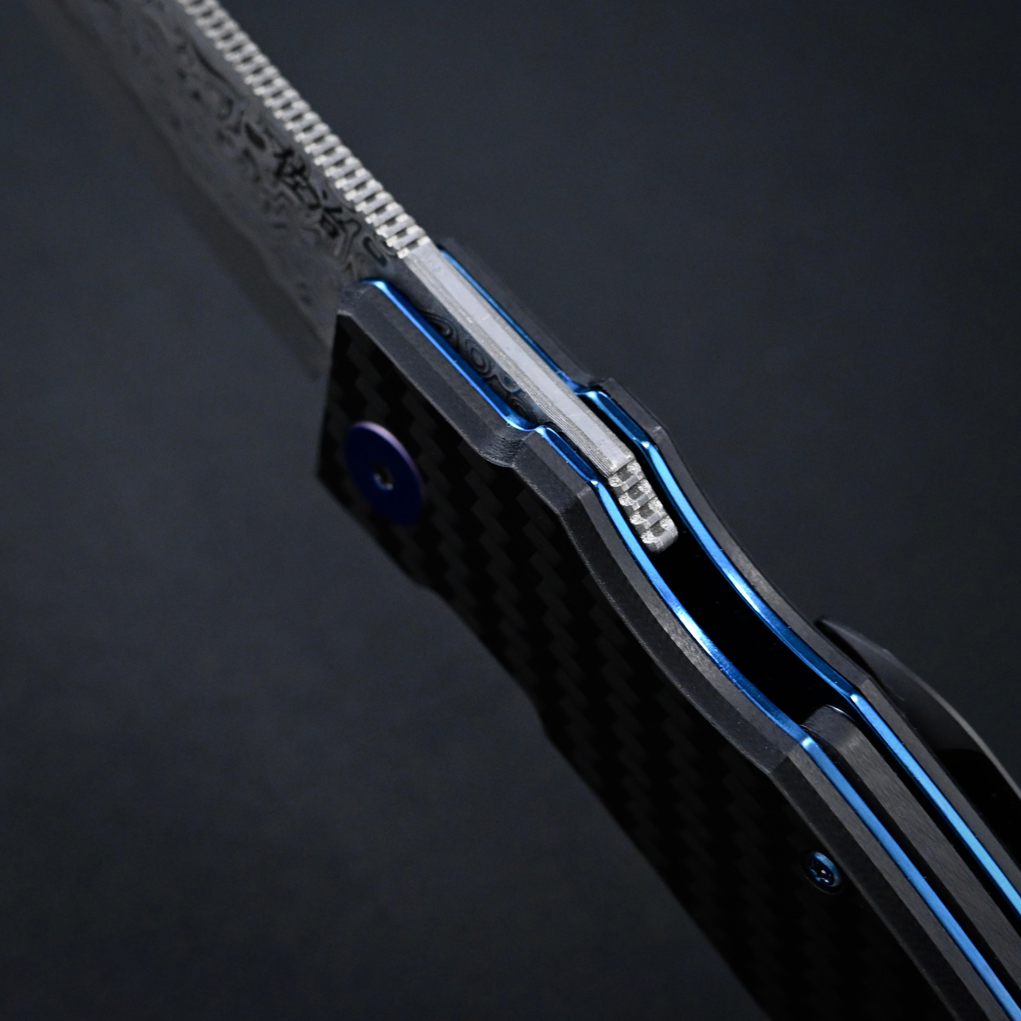 佐治武士作 ZOLDYCK ダマスカス折込ナイフ85ｍｍ   ZOLDYCK Damascus Folding Knife 85mm by Takeshi Saji