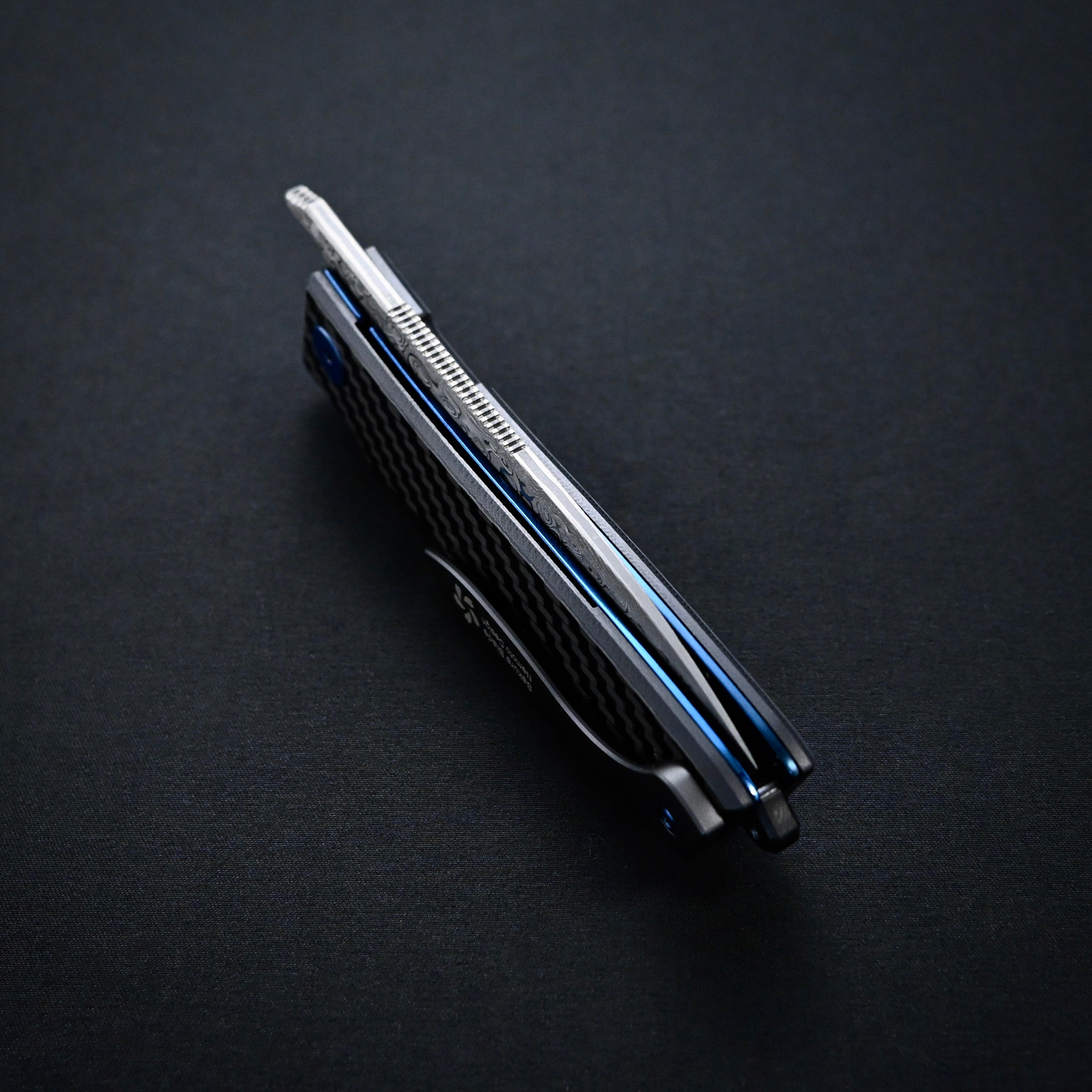 佐治武士作 ZOLDYCK ダマスカス折込ナイフ85ｍｍ   ZOLDYCK Damascus Folding Knife 85mm by Takeshi Saji