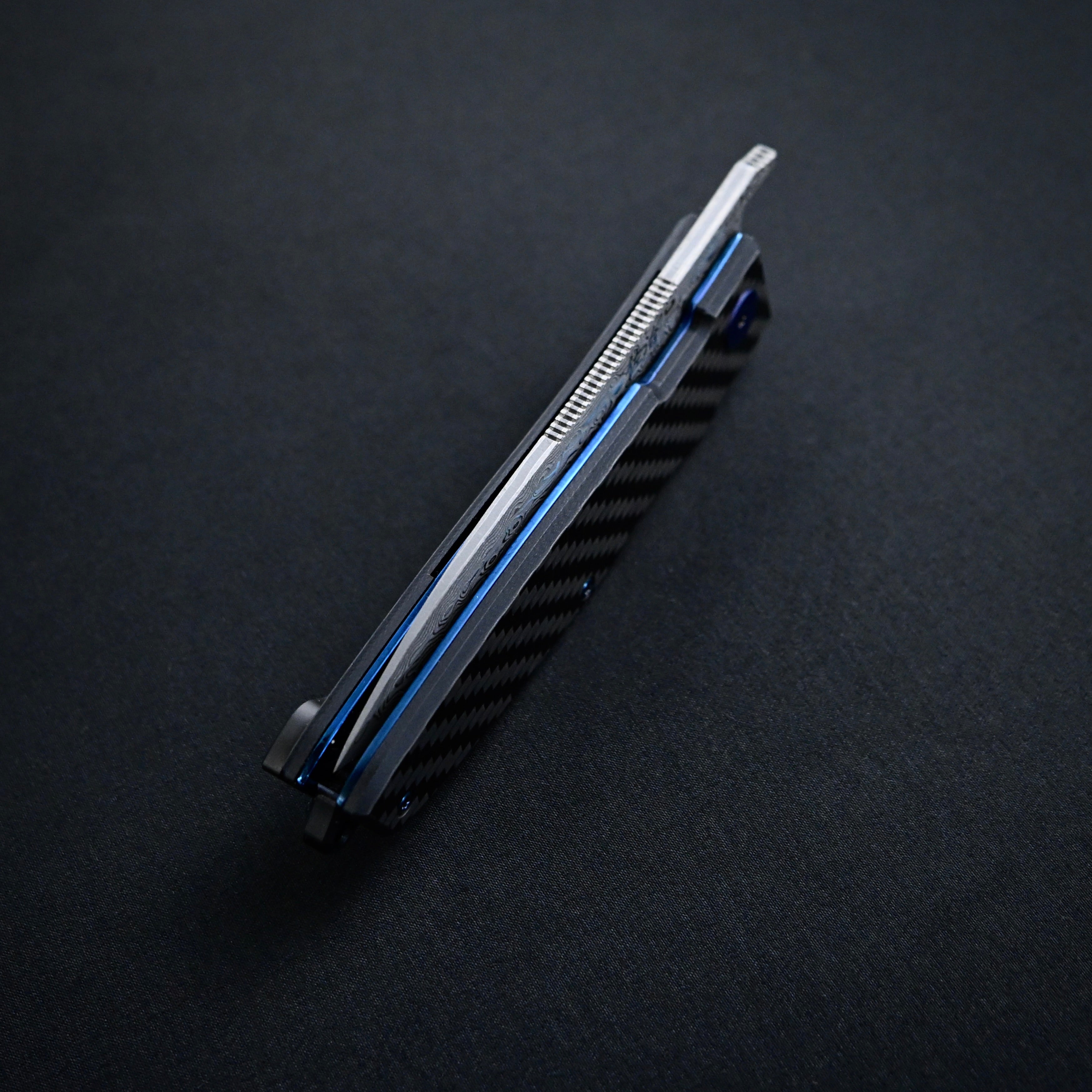 佐治武士作 ZOLDYCK ダマスカス折込ナイフ85ｍｍ   ZOLDYCK Damascus Folding Knife 85mm by Takeshi Saji