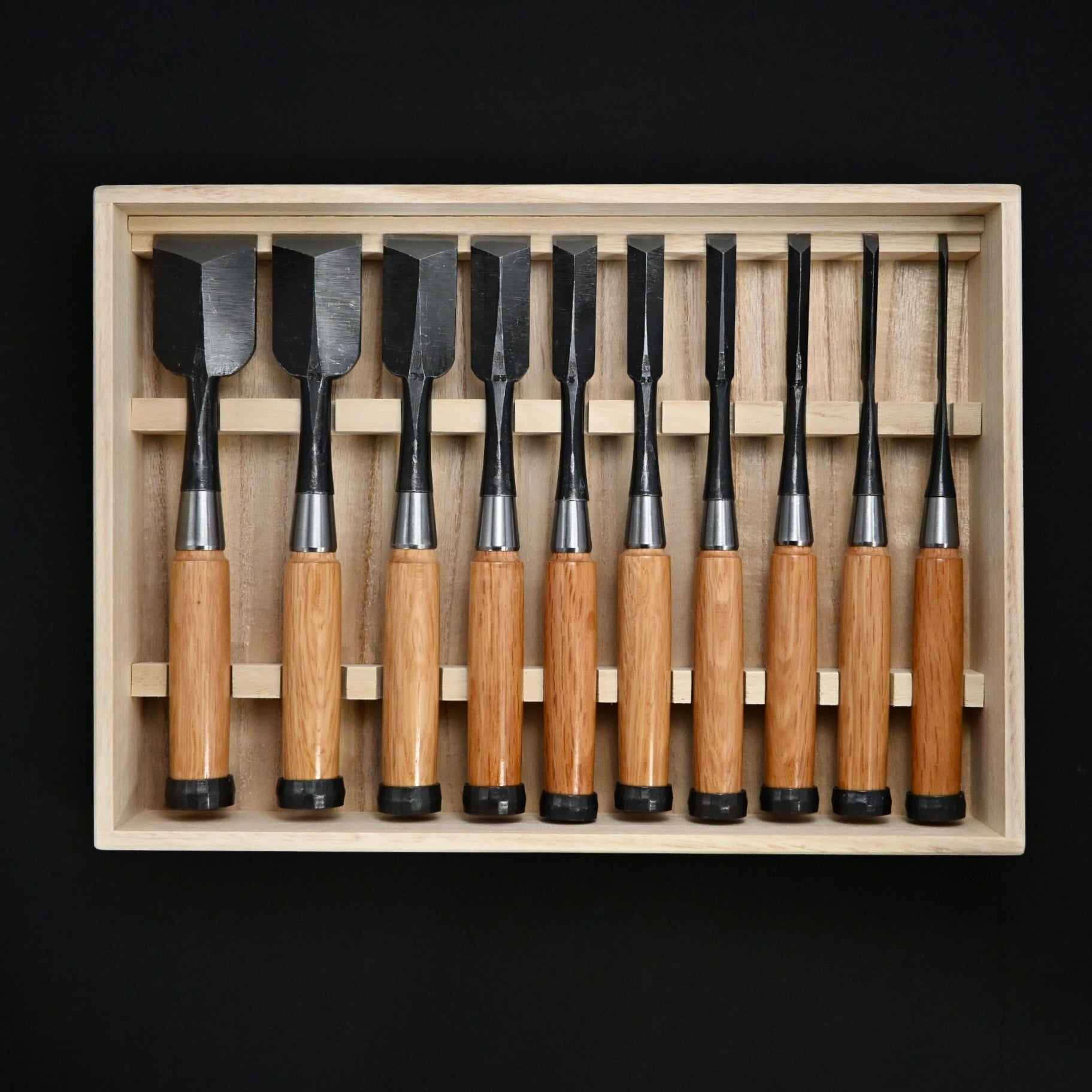 Yoshitaka Dovetail Bench chisels 10pc set         義隆 追入鎬組鑿 10本組 Oirenomi