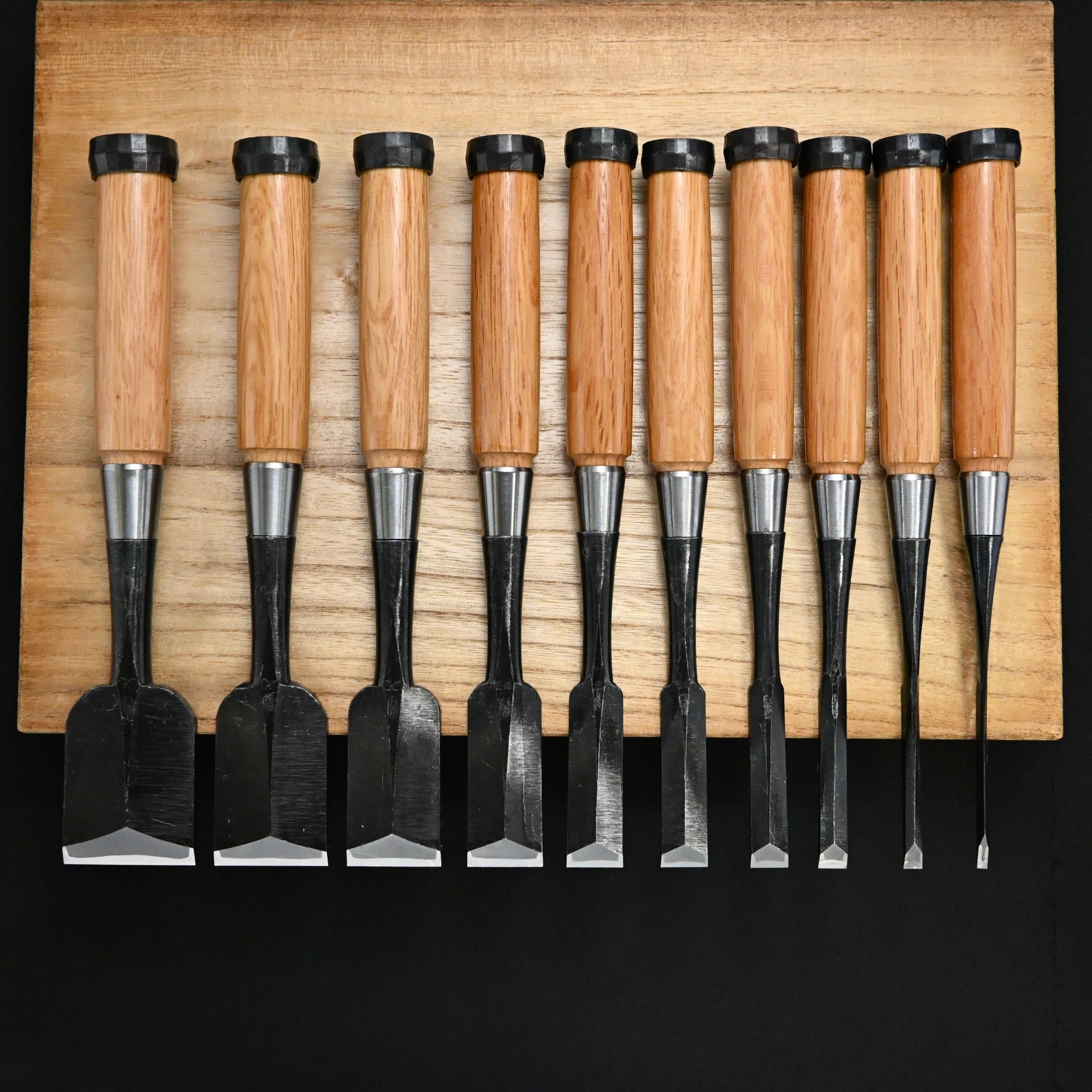 Yoshitaka Dovetail Bench chisels 10pc set         義隆 追入鎬組鑿 10本組 Oirenomi