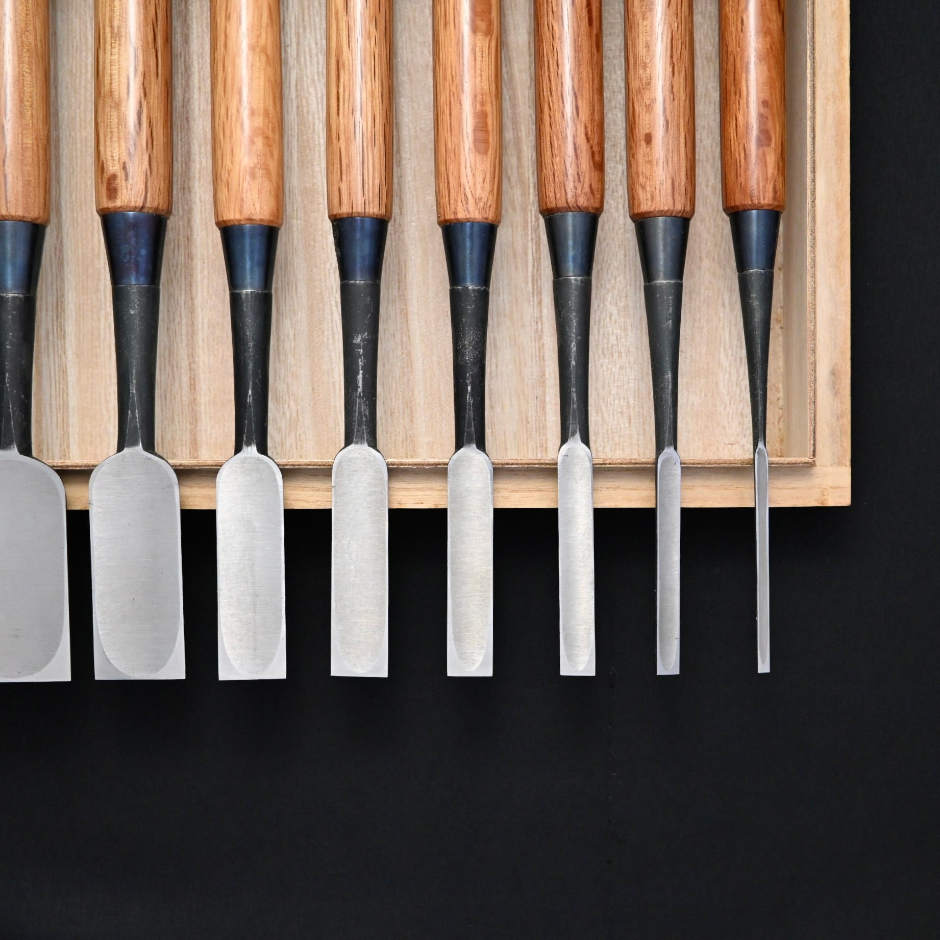 二代目左久作 追入組鑿      Hidari Hisasaku 2nd Vintage Bench chisels set