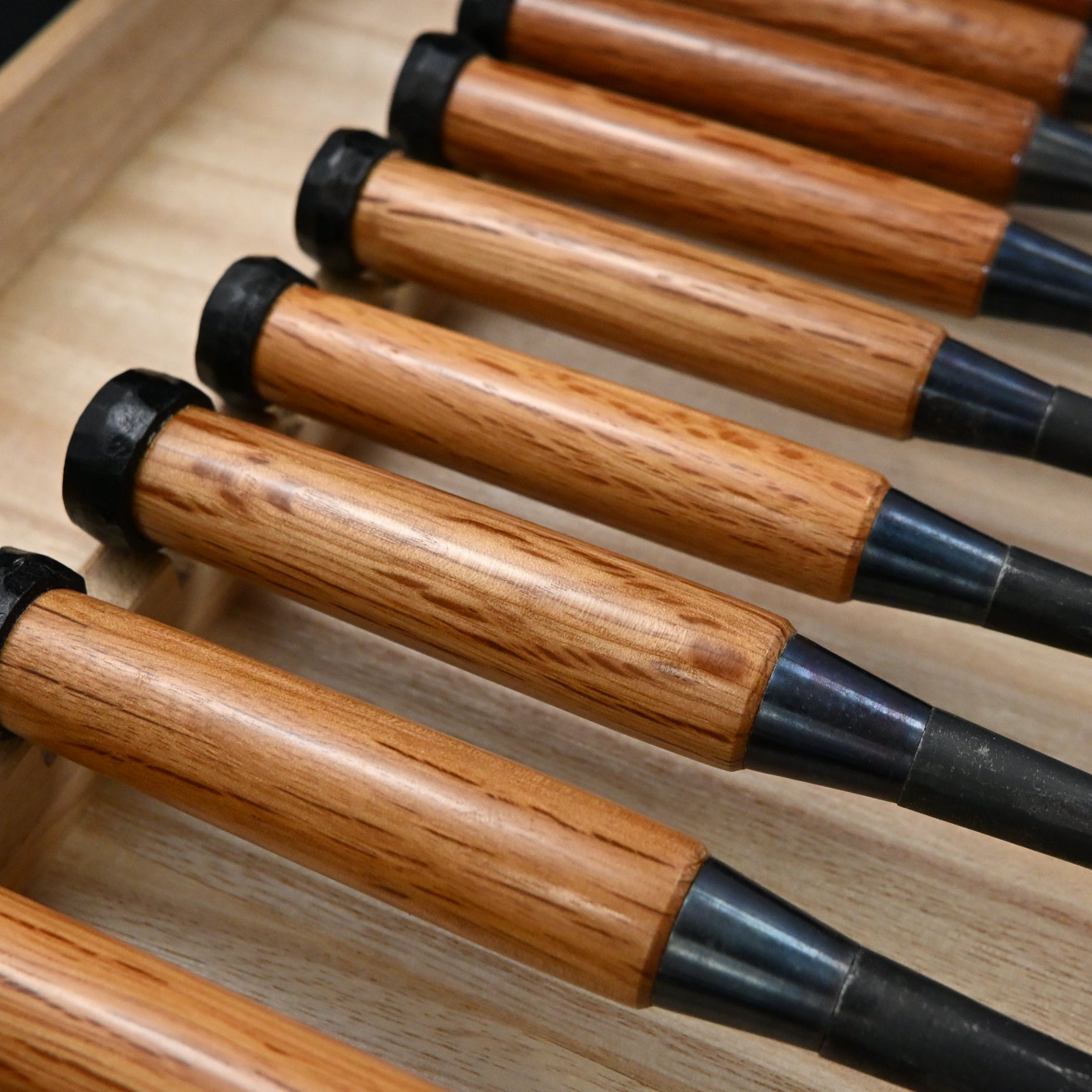 二代目左久作 追入組鑿      Hidari Hisasaku 2nd Vintage Bench chisels set