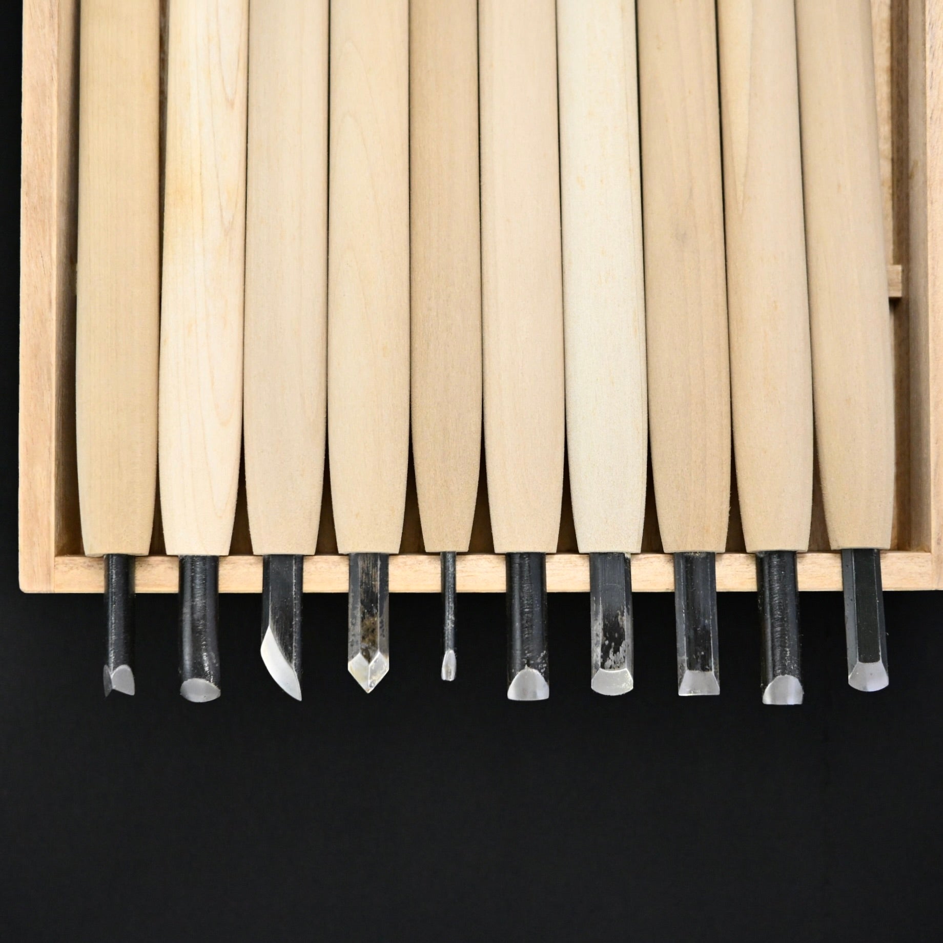 Masakichi Carving chisels set 20pc 政吉 小道具のみ&彫刻刀 20本セット 青紙鋼