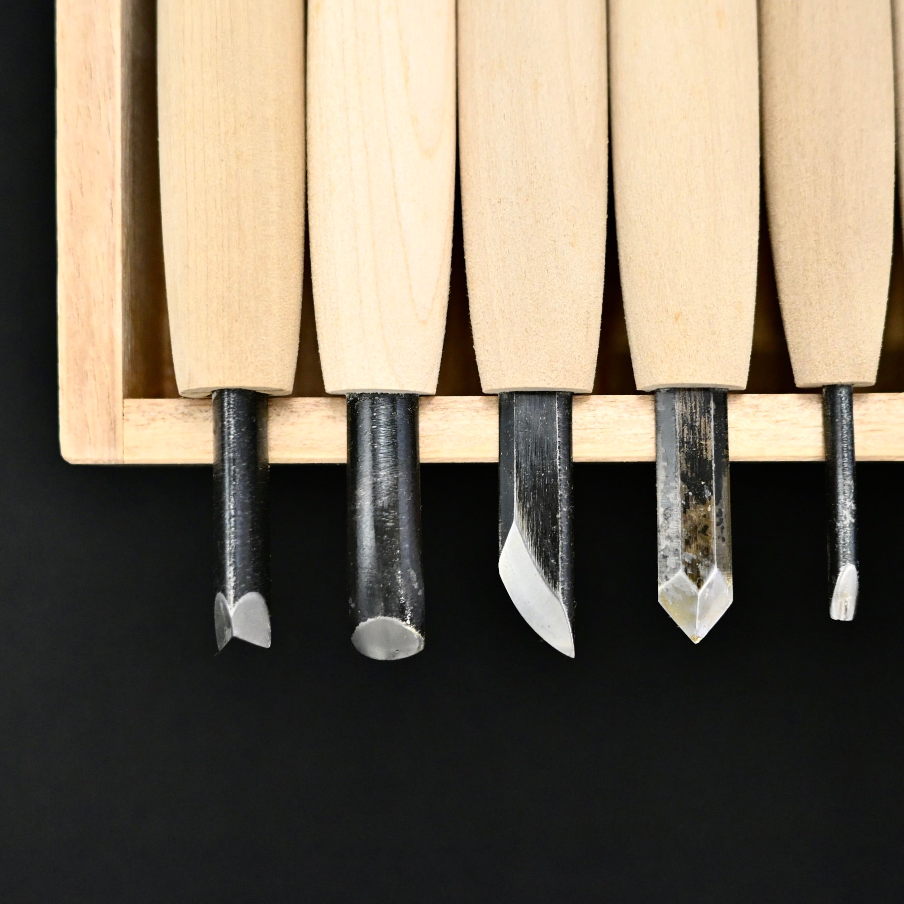 Masakichi Carving chisels set 20pc 政吉 小道具のみ&彫刻刀 20本セット 青紙鋼