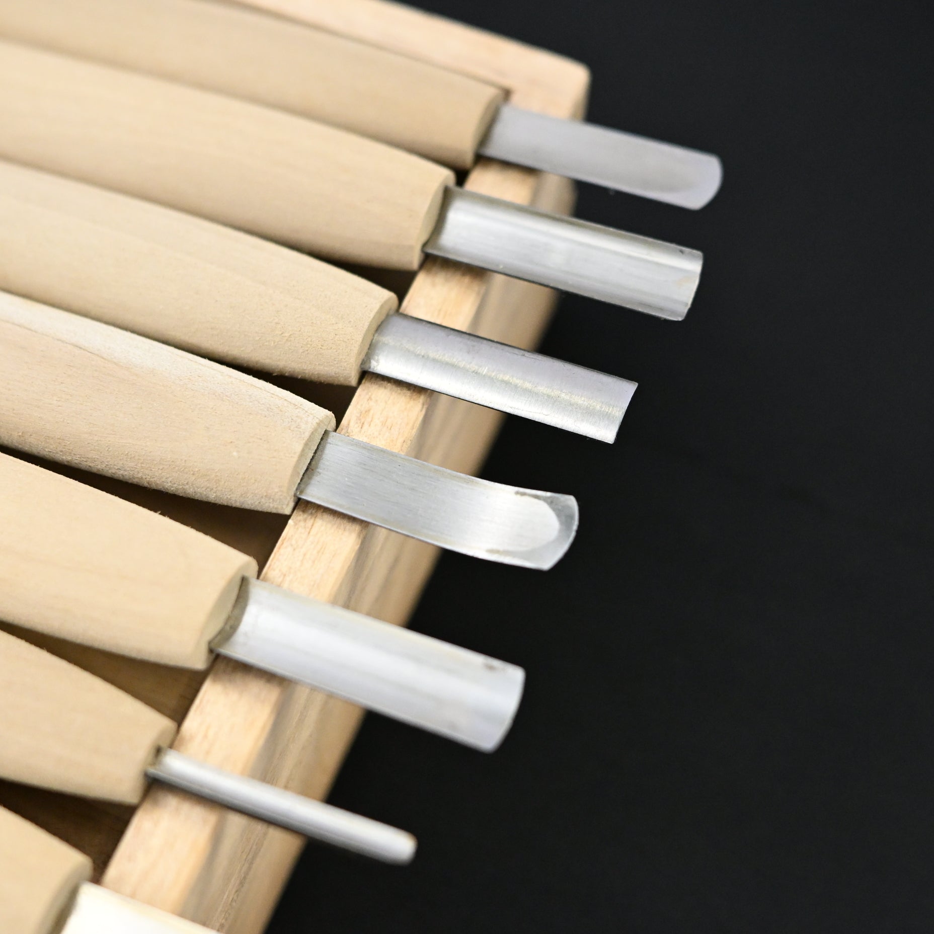 Masakichi Carving chisels set 20pc 政吉 小道具のみ&彫刻刀 20本セット 青紙鋼